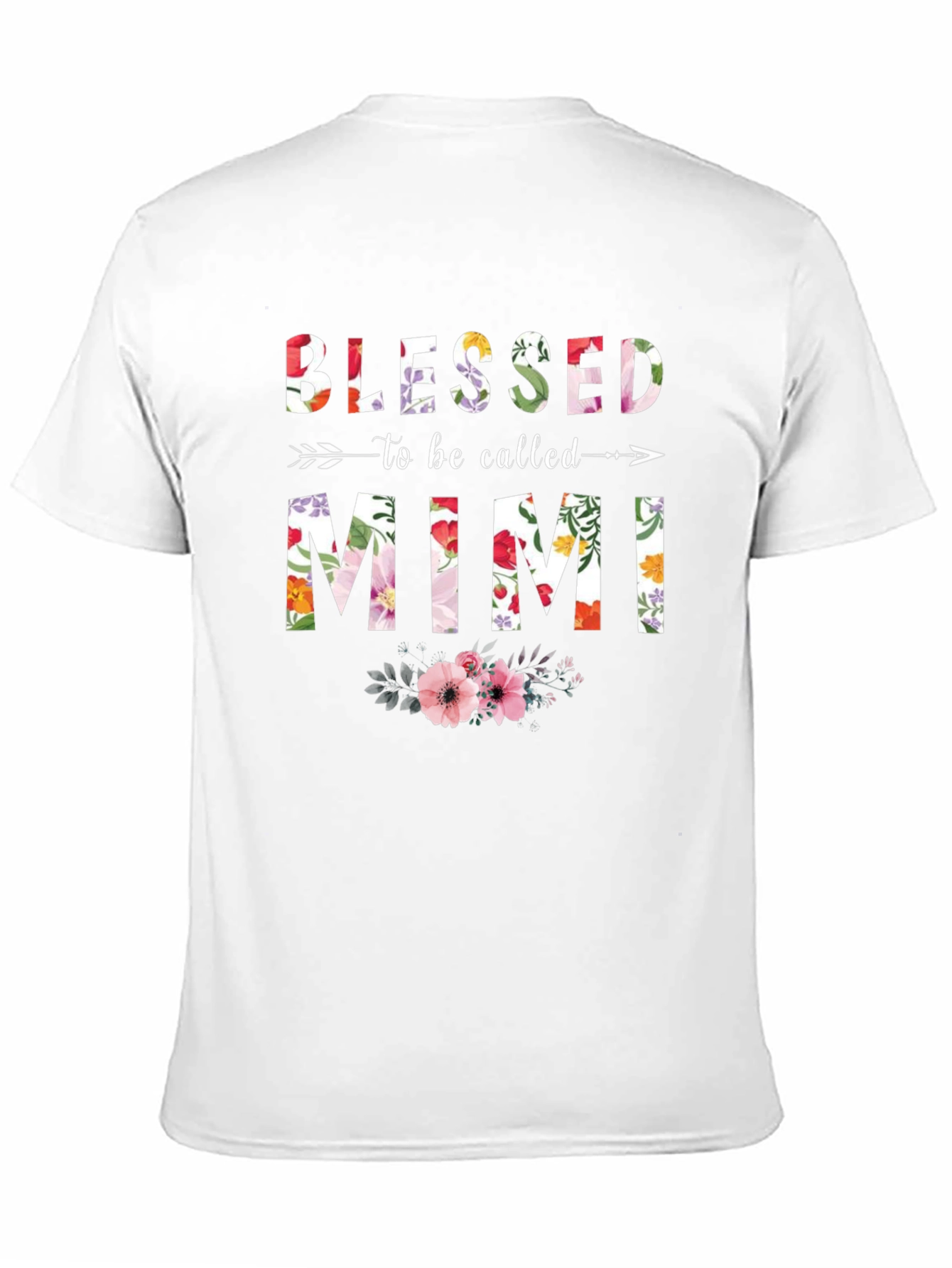 Blessed To Be Called Mimi Floral Graphic T-Shirt
