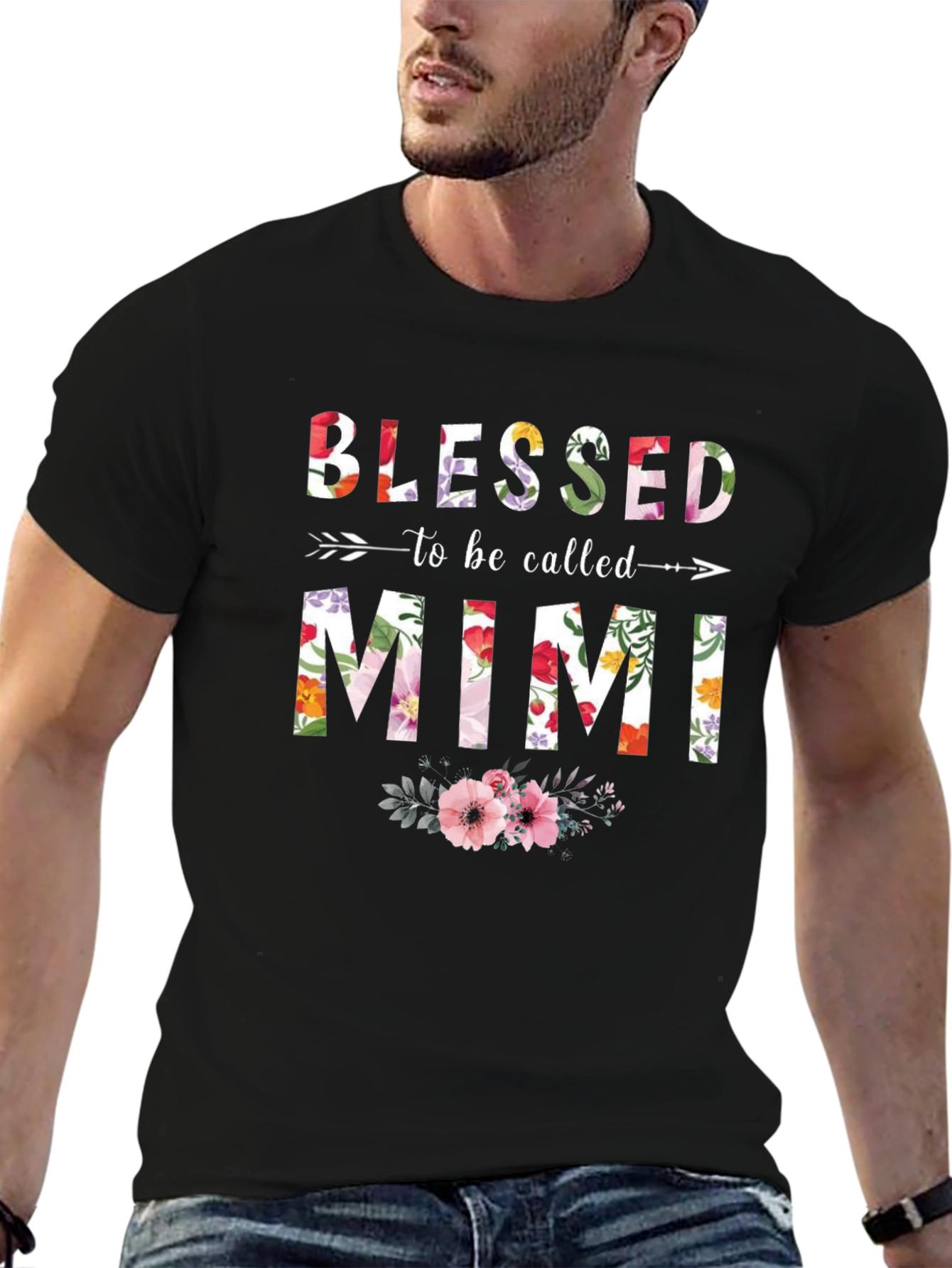 Blessed To Be Called Mimi Floral Graphic T-Shirt