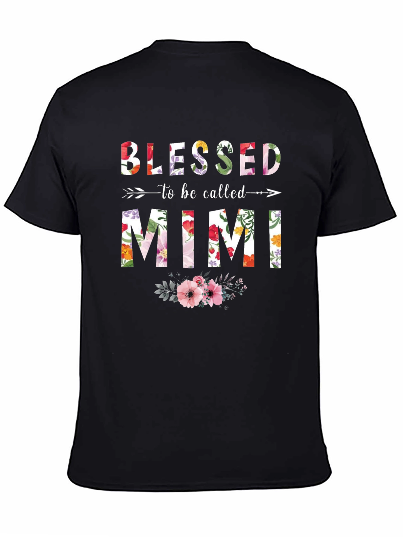 Blessed To Be Called Mimi Floral Graphic T-Shirt