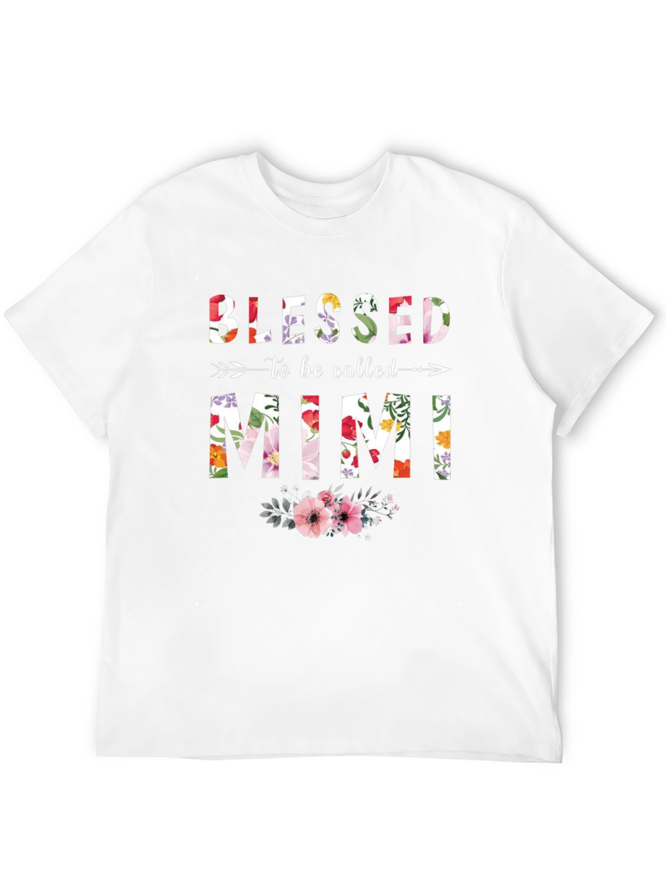 Blessed To Be Called Mimi Floral Graphic T-Shirt