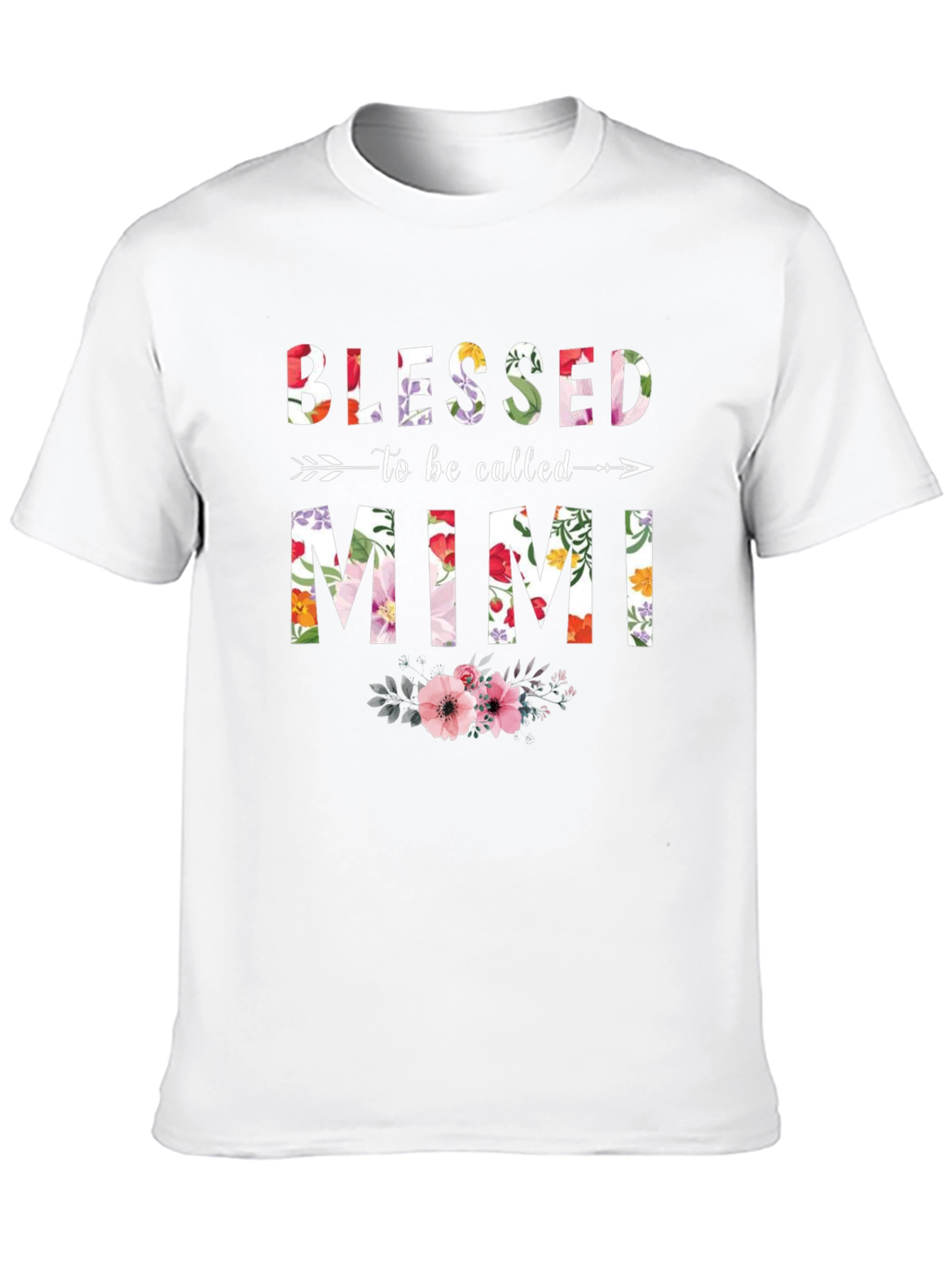 Blessed To Be Called Mimi Floral Graphic T-Shirt