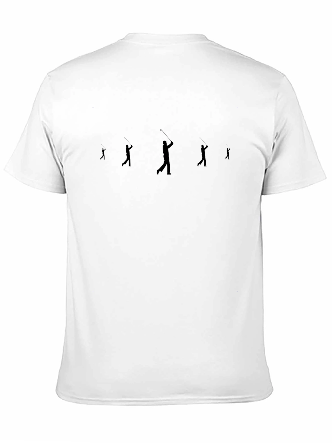 Golf Swing Silhouette Tee - Black Cotton T-Shirt