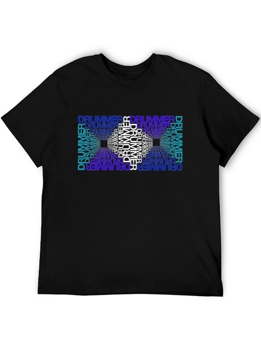 Drummer Word Art Tee - Music Lover Gift