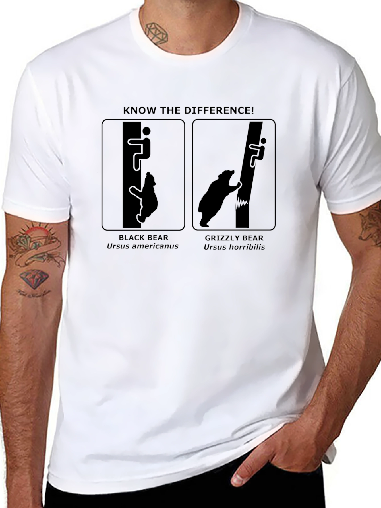 Know the Difference Bear Graphic Tee
