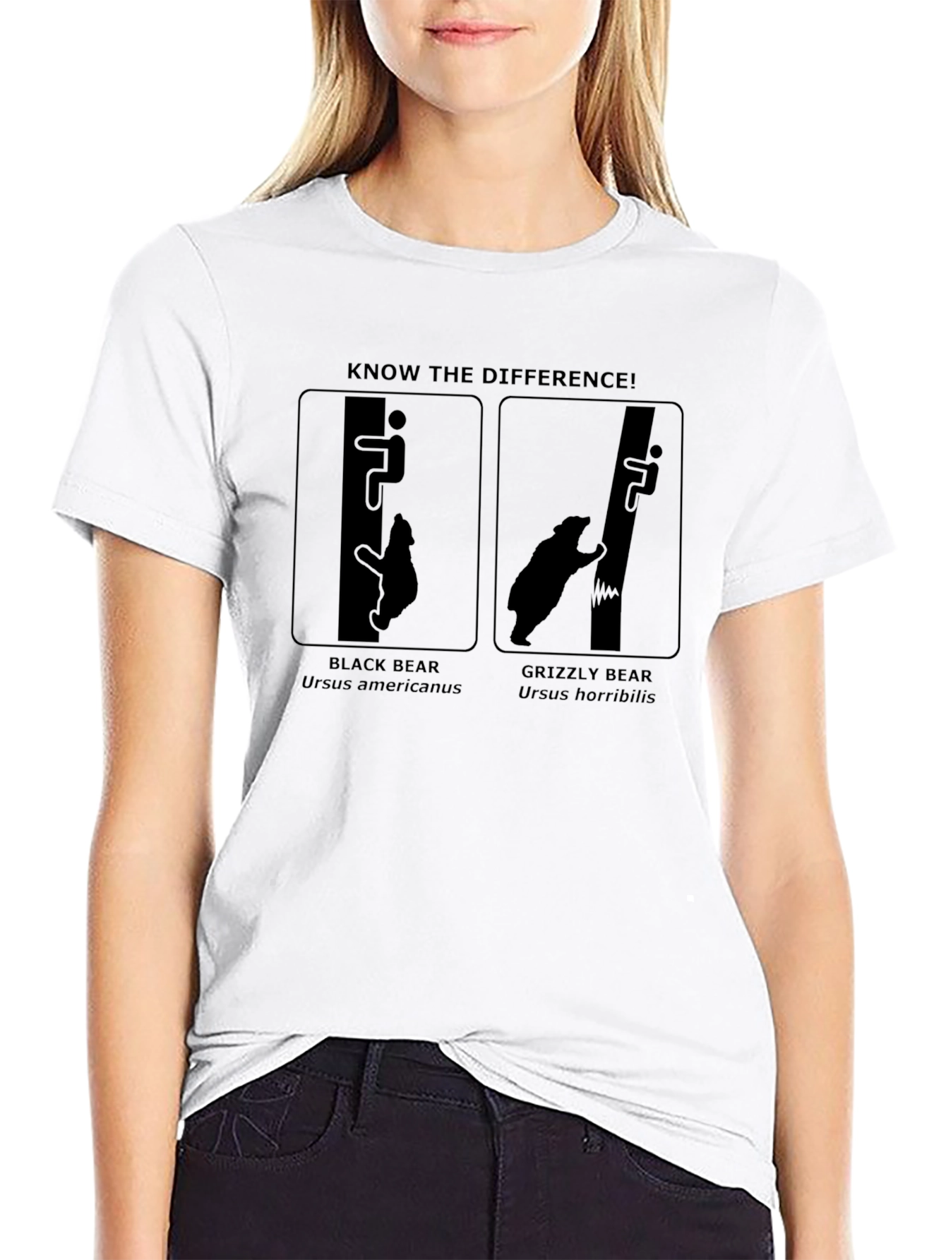 Know the Difference Bear Graphic Tee