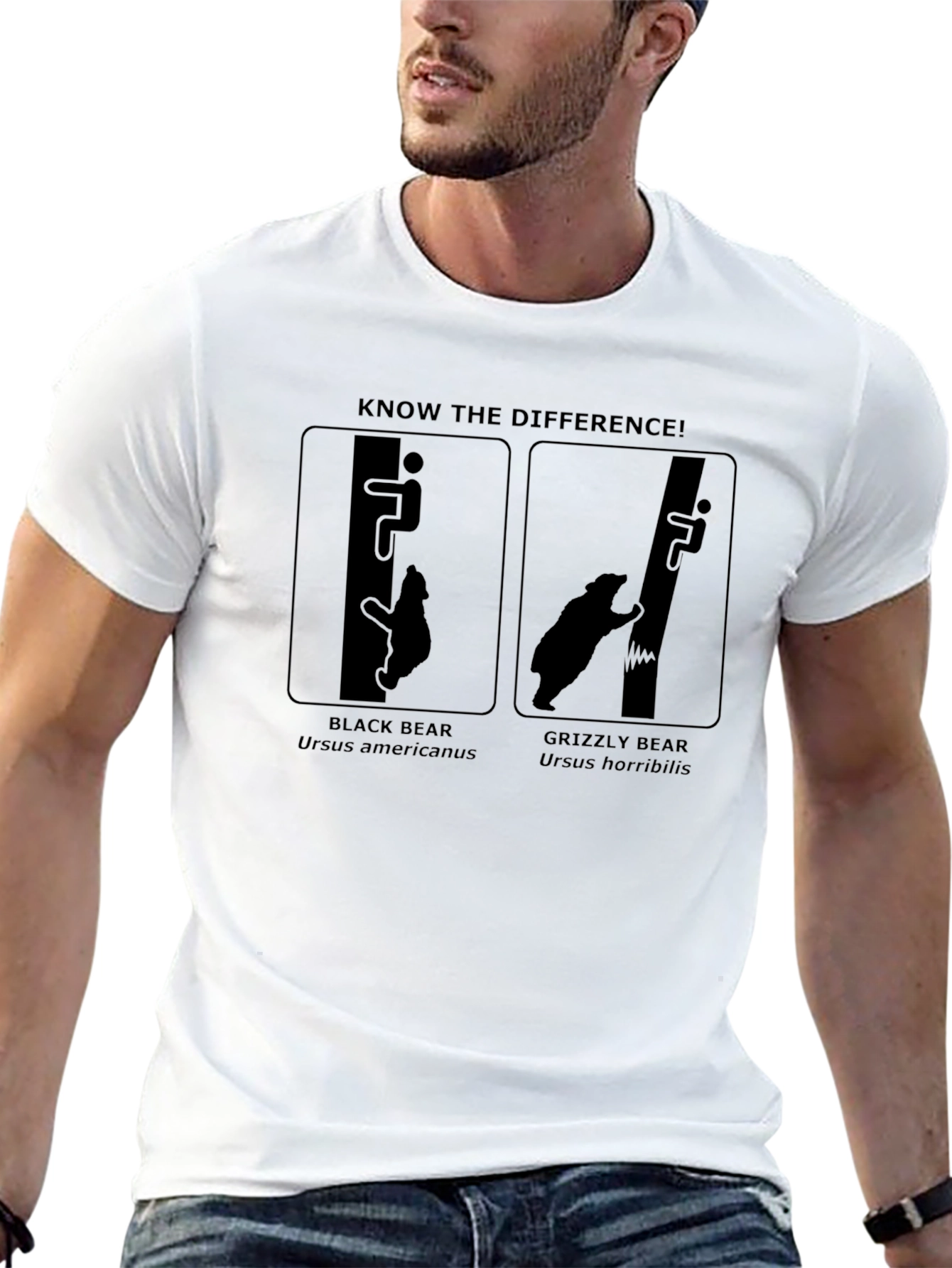 Know the Difference Bear Graphic Tee
