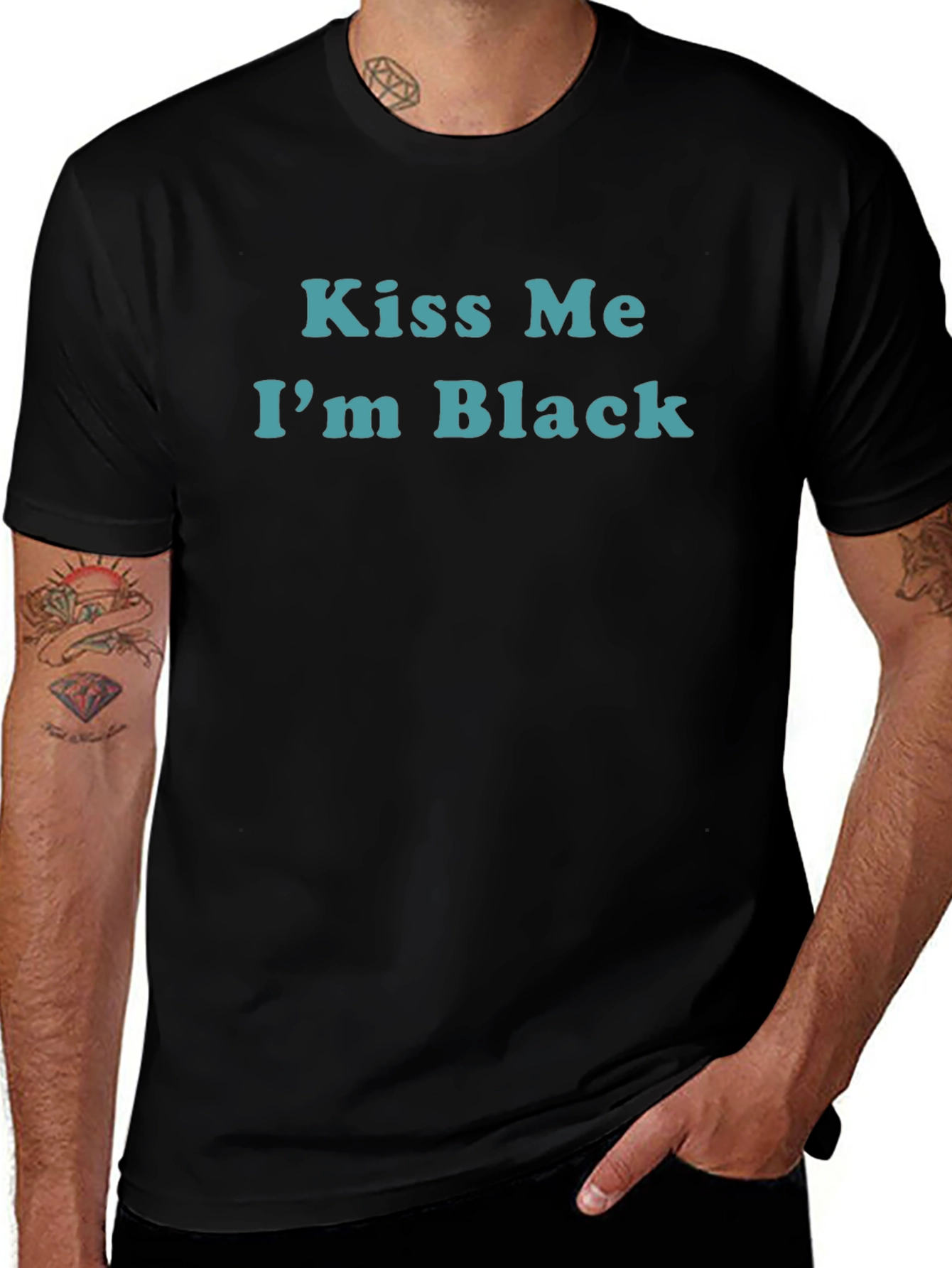 Kiss Me Im Black Novelty T-Shirt