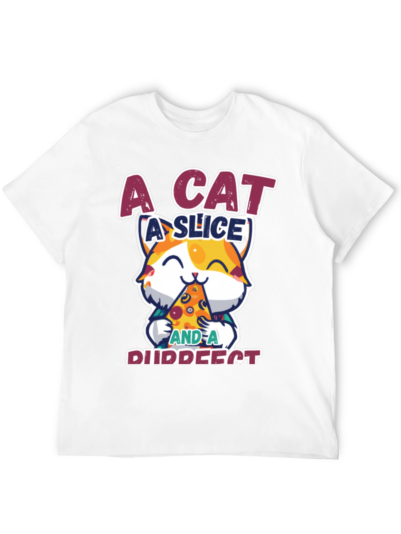 Purrfect Pizza Cat Graphic Tee