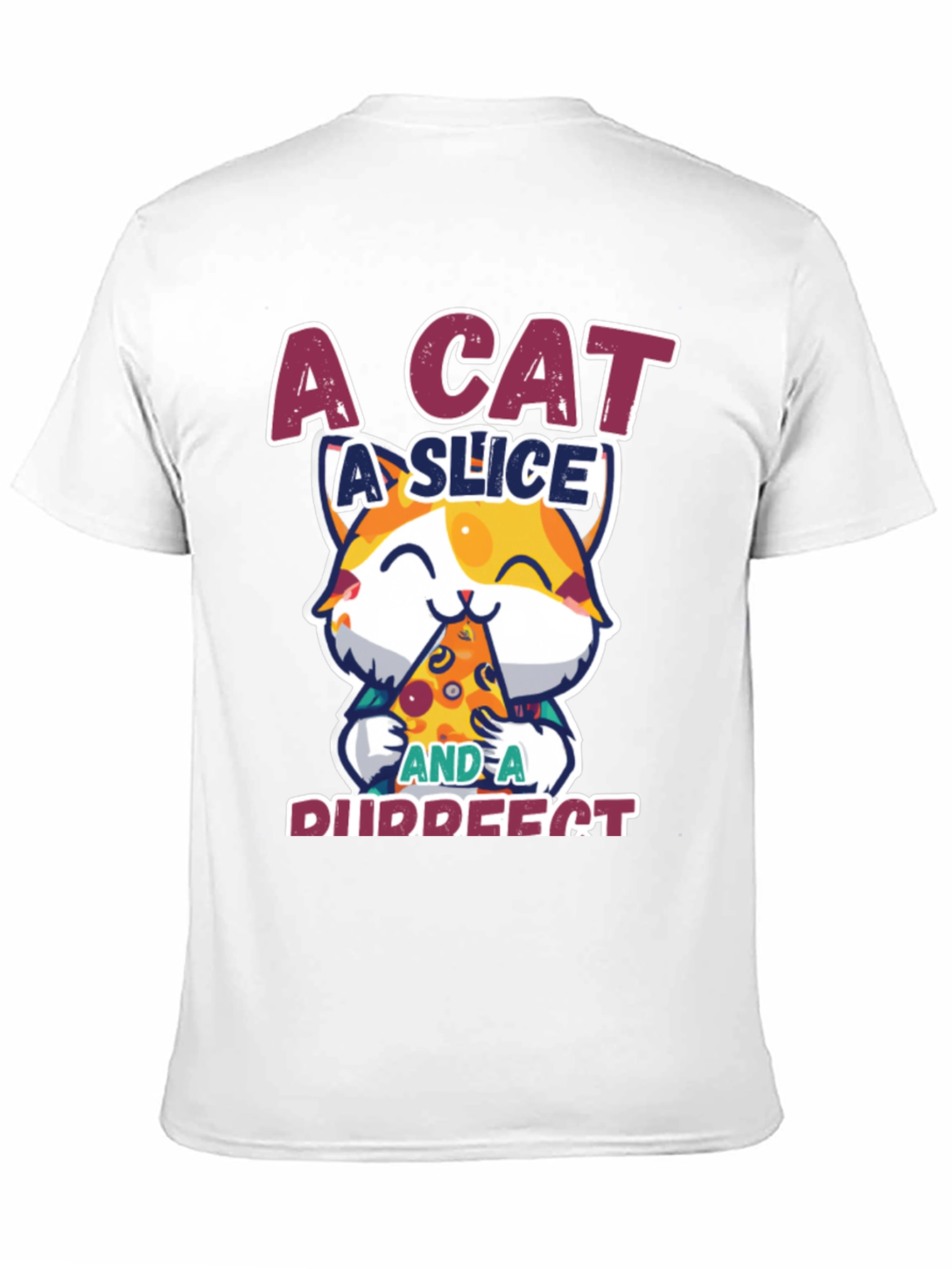 Purrfect Pizza Cat Graphic Tee