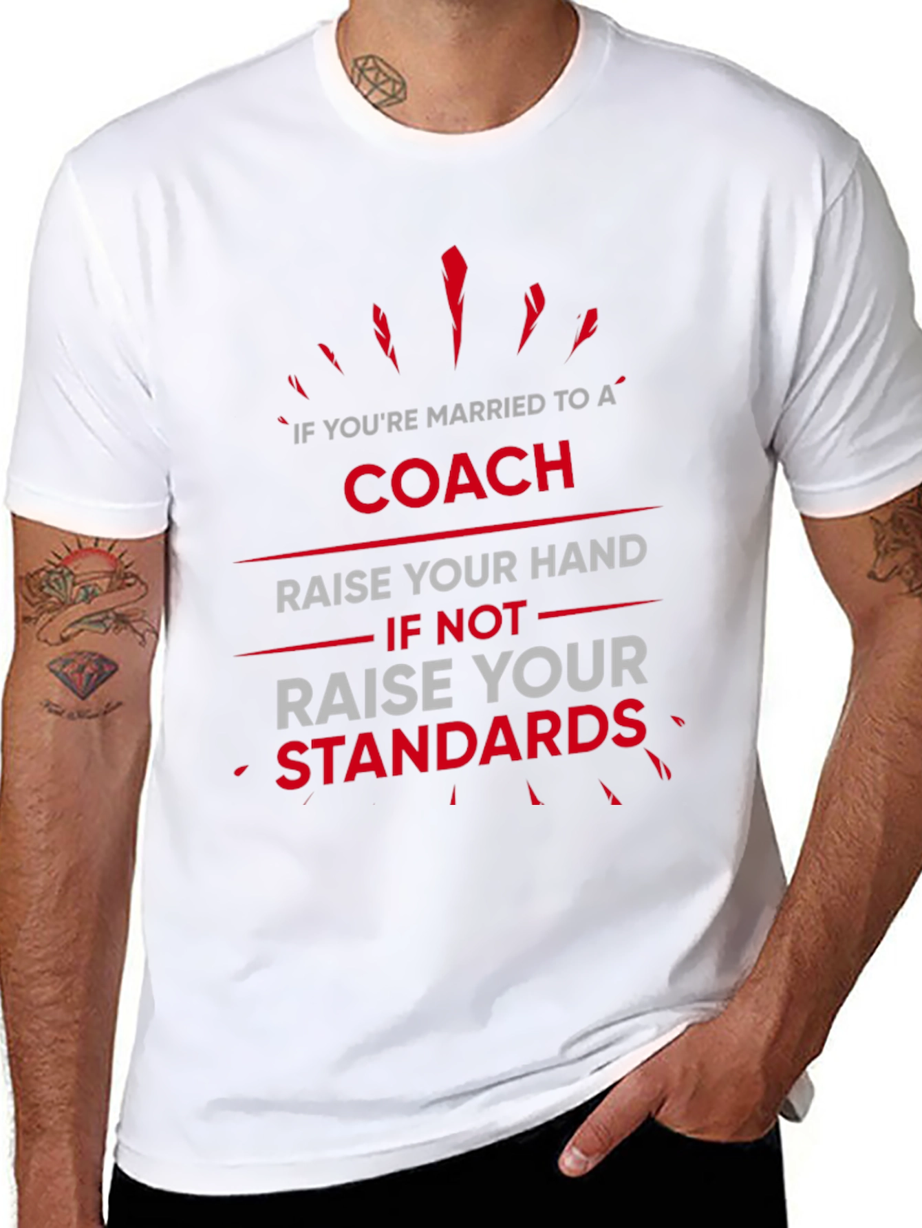 Coach Wife T-Shirt: Raise Your Standards Funny Graphic Tee