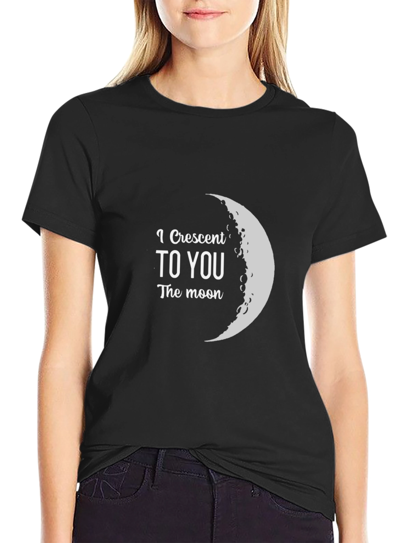 Crescent Moon Graphic Tee - I Crescent To You