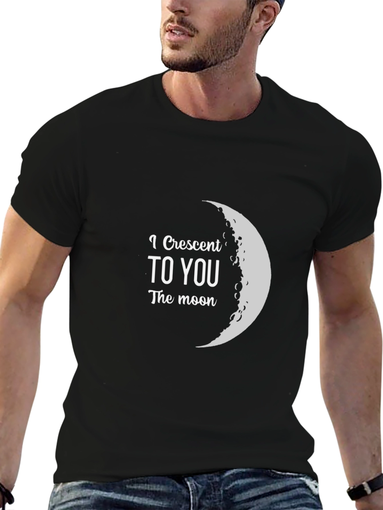 Crescent Moon Graphic Tee - I Crescent To You
