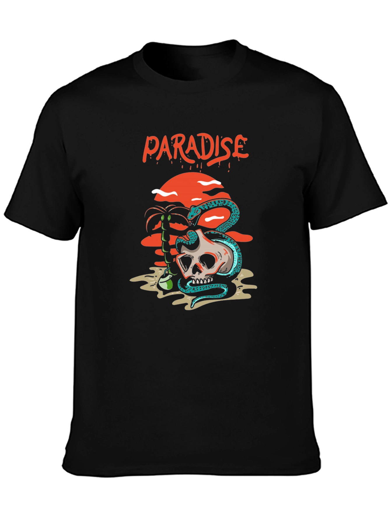 Paradise Skull Snake Graphic Tee