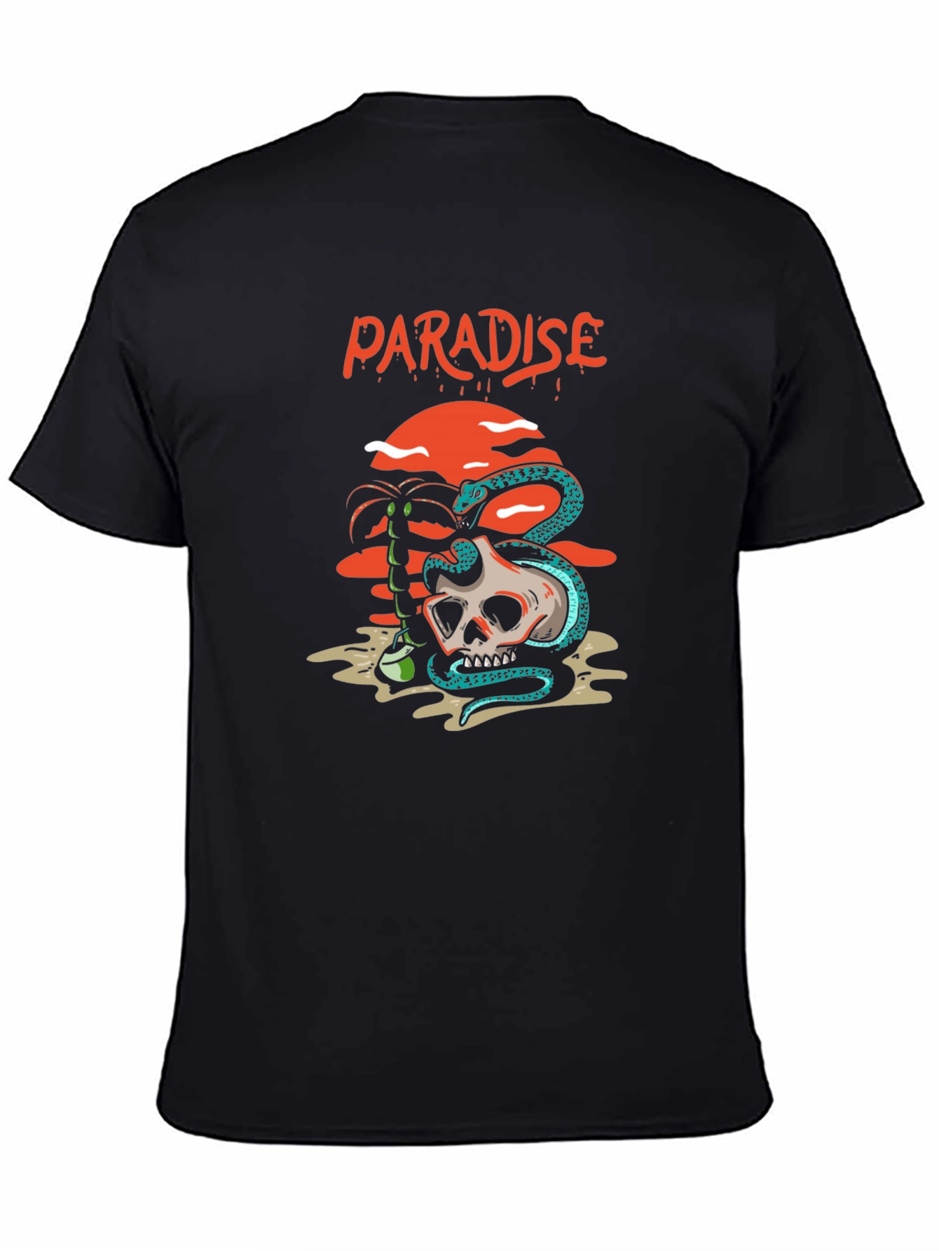 Paradise Skull Snake Graphic Tee
