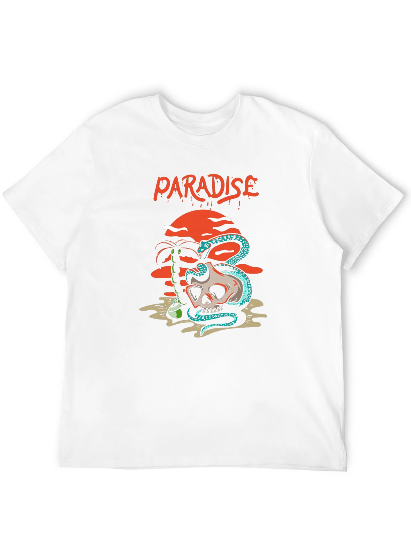 Paradise Skull Snake Graphic Tee