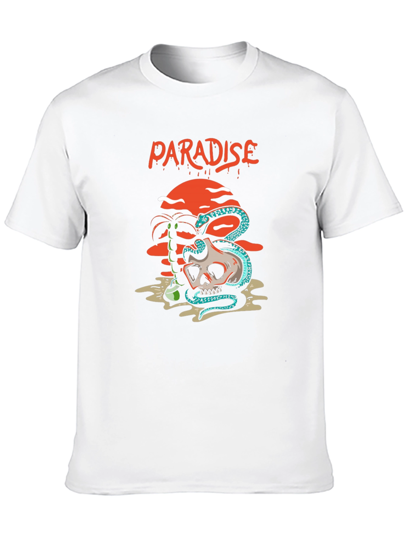 Paradise Skull Snake Graphic Tee