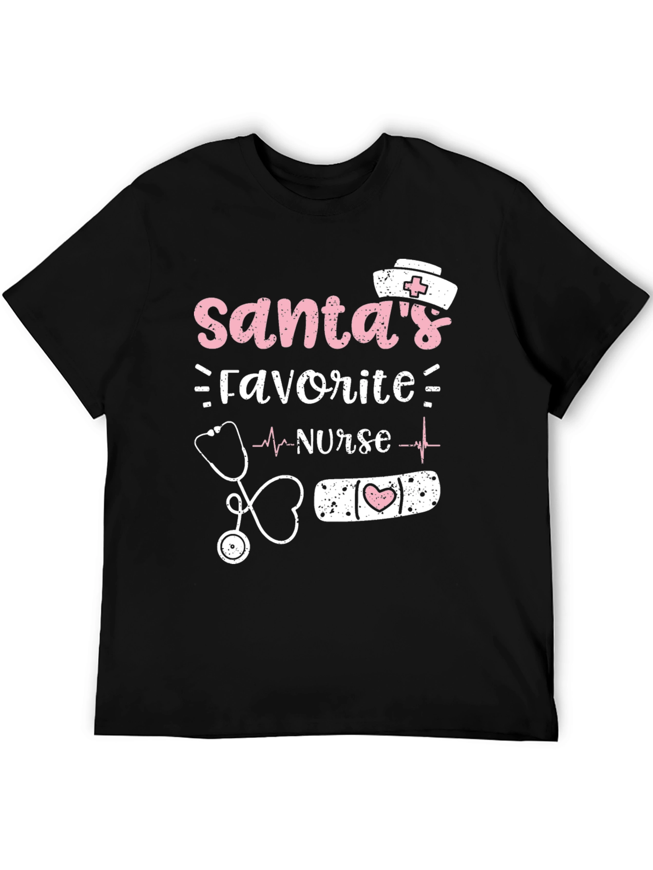 Santas Favorite Nurse T-Shirt Holiday Gift
