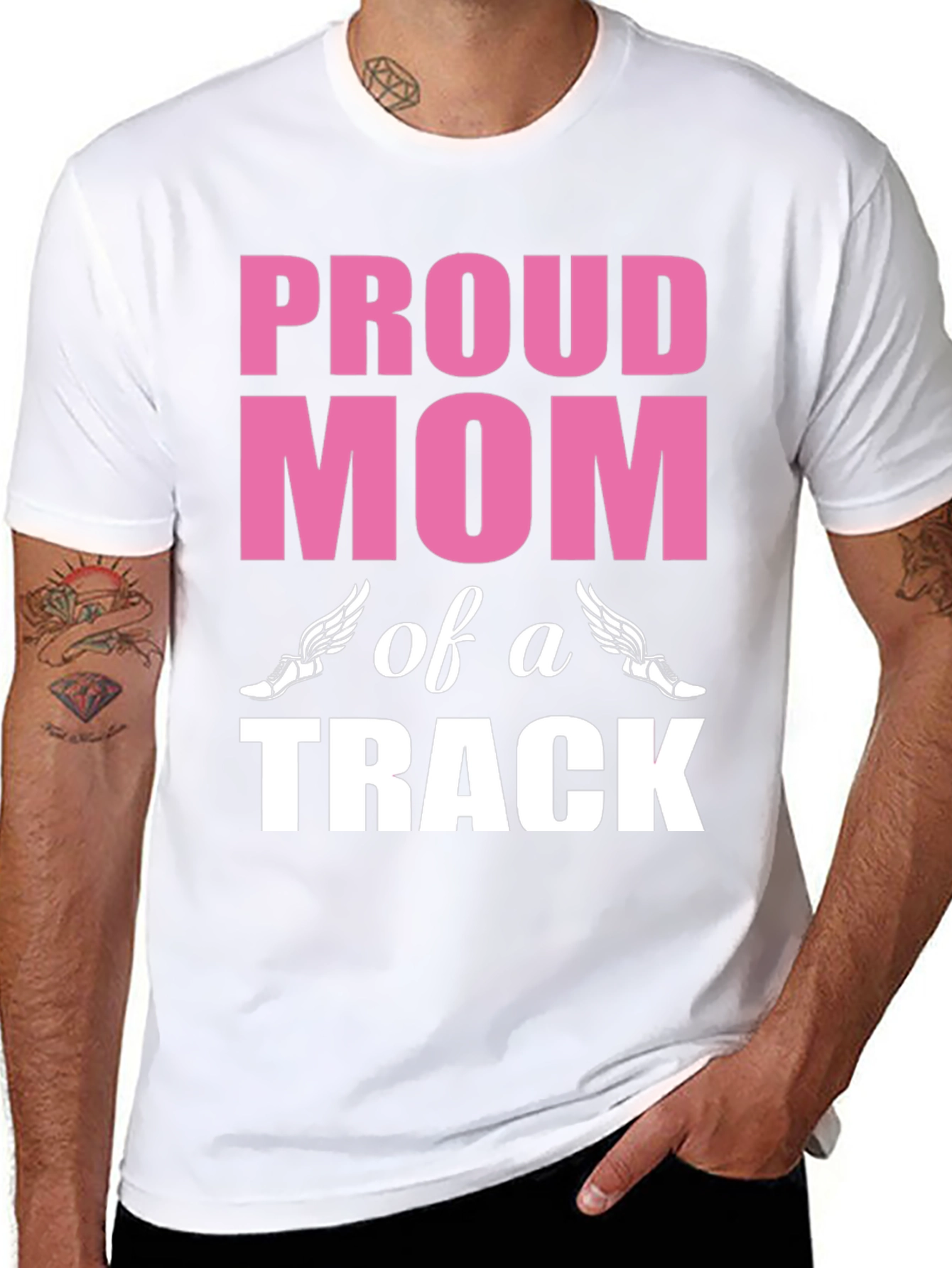 Proud Mom of a Track Star - Graphic T-Shirt