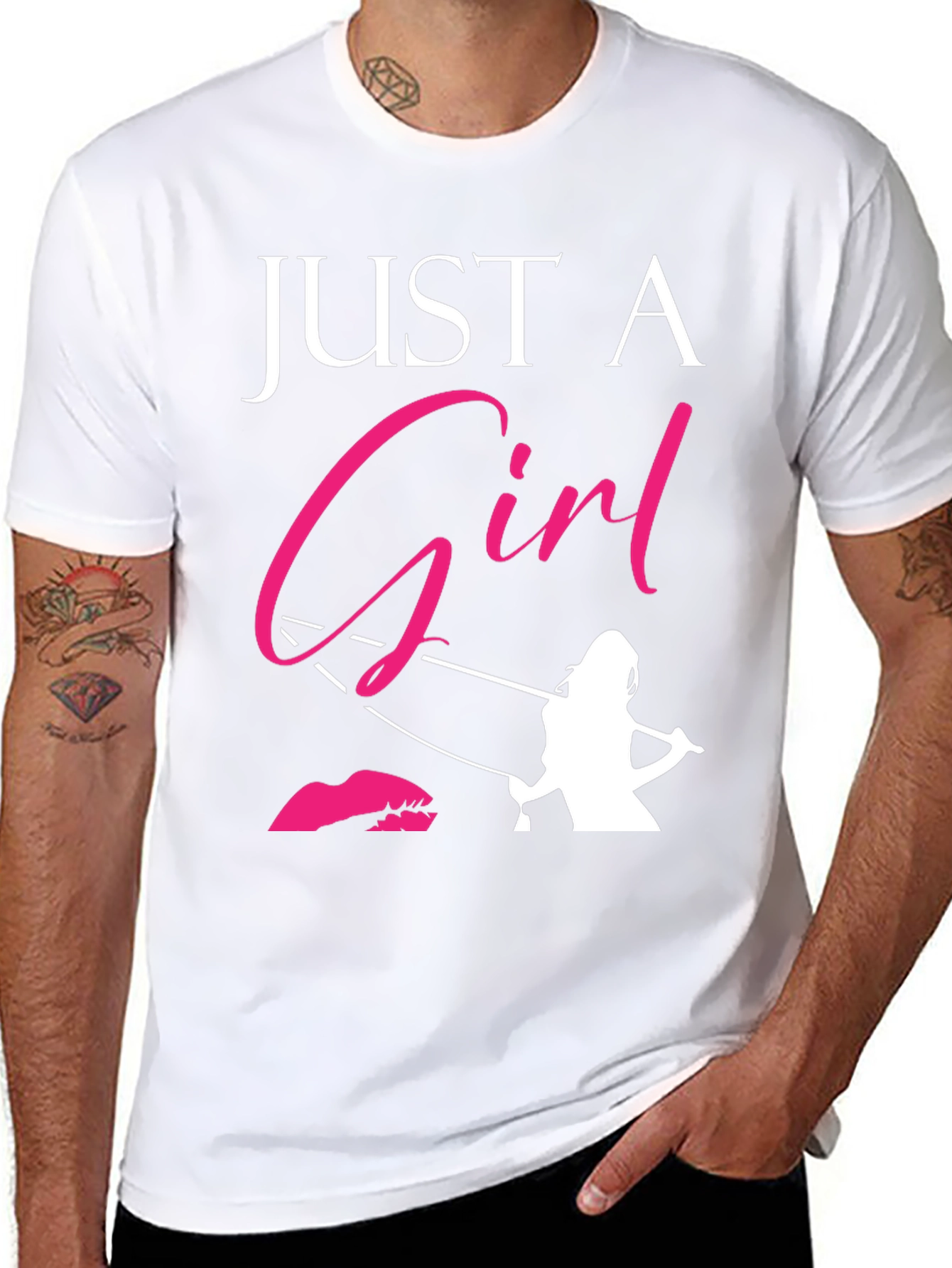 Just A Girl Who Loves Fishing Black T-Shirt