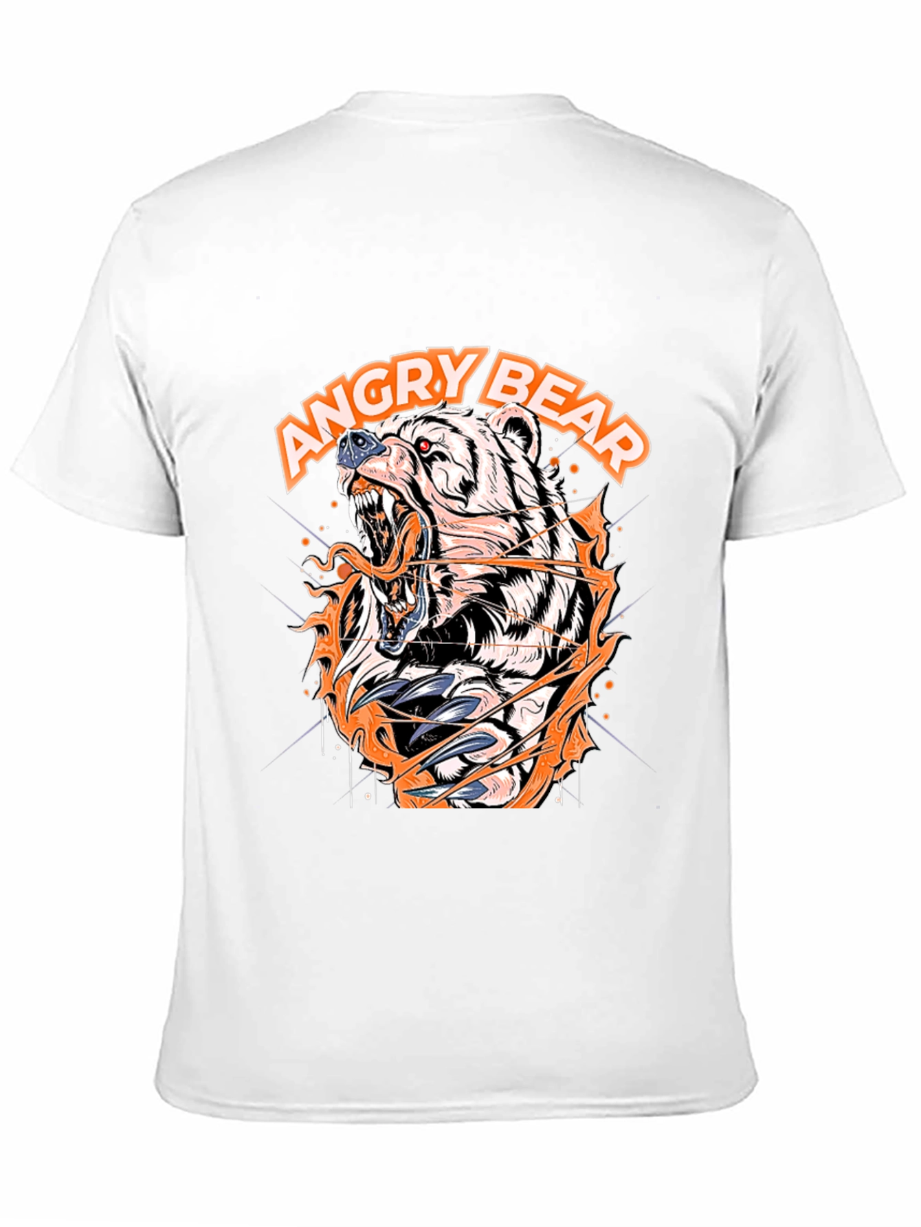 Angry Bear Graphic Black T-Shirt