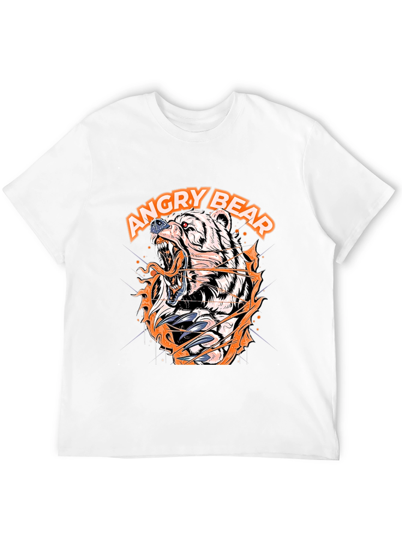 Angry Bear Graphic Black T-Shirt