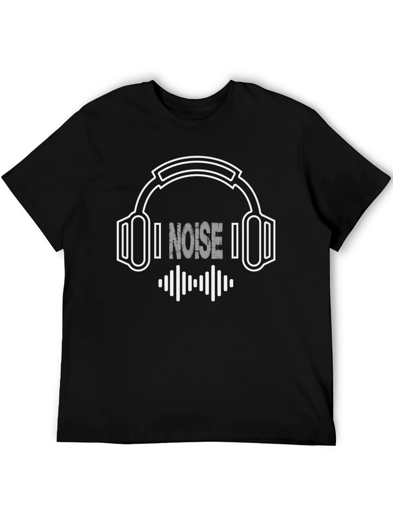 Noise Headphones Black T-Shirt - Music Lover Tee