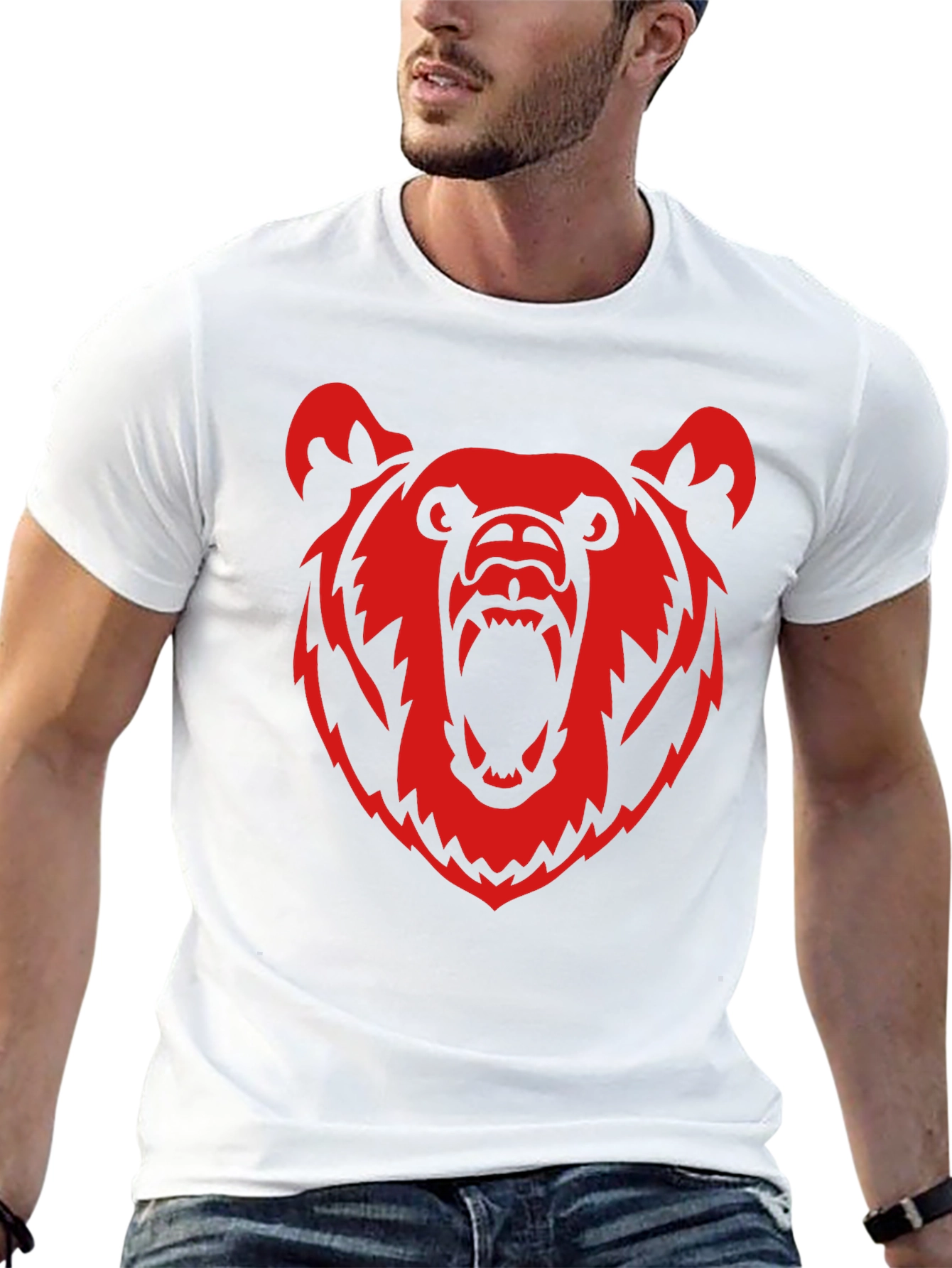 Bear Graphic Tee - Mens Black T-Shirt