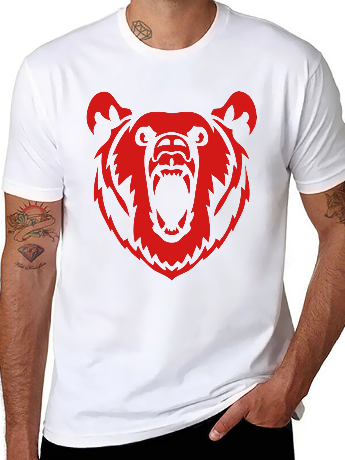 Bear Graphic Tee - Mens Black T-Shirt