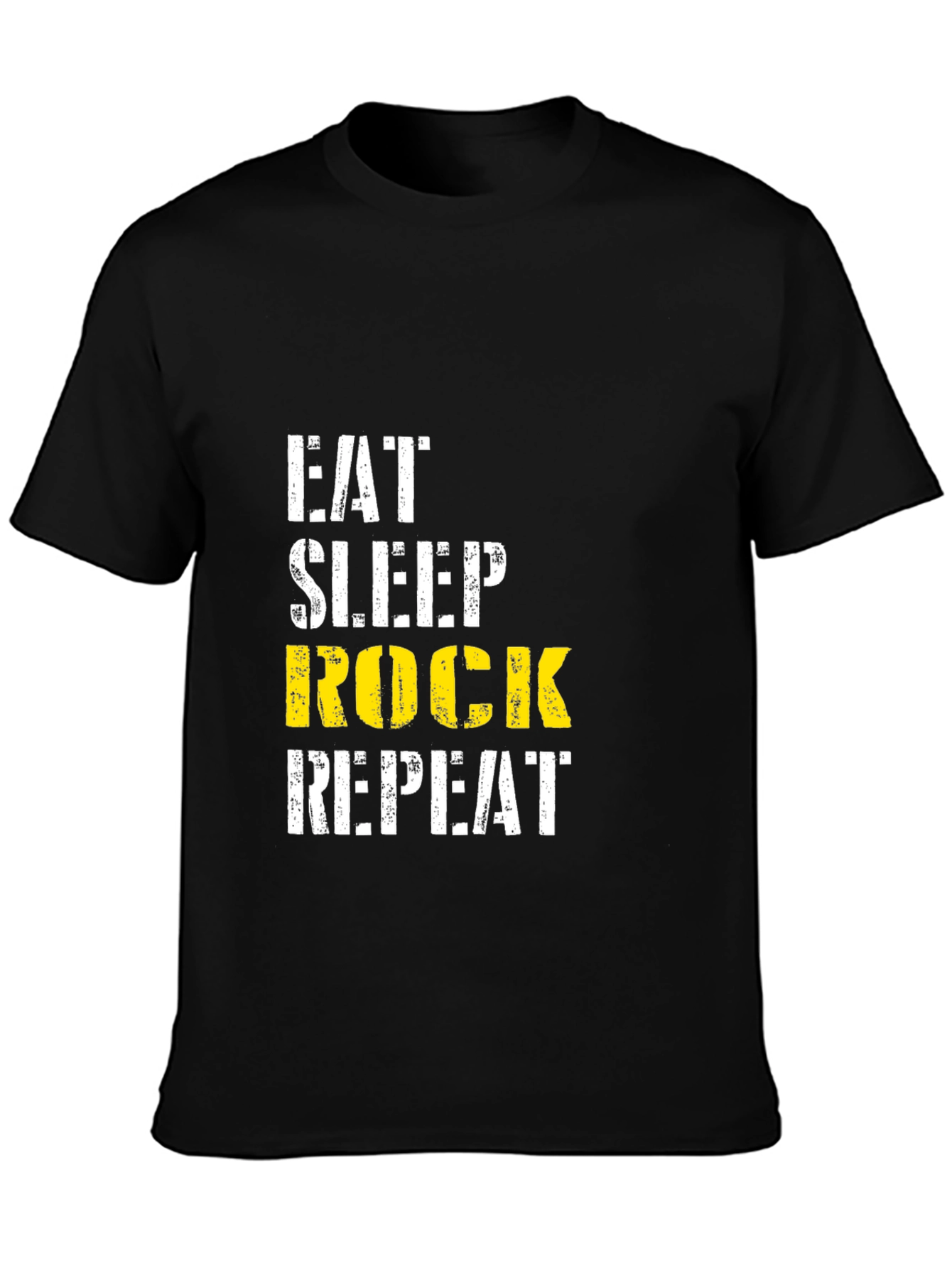 Eat Sleep Rock Repeat Black T-Shirt