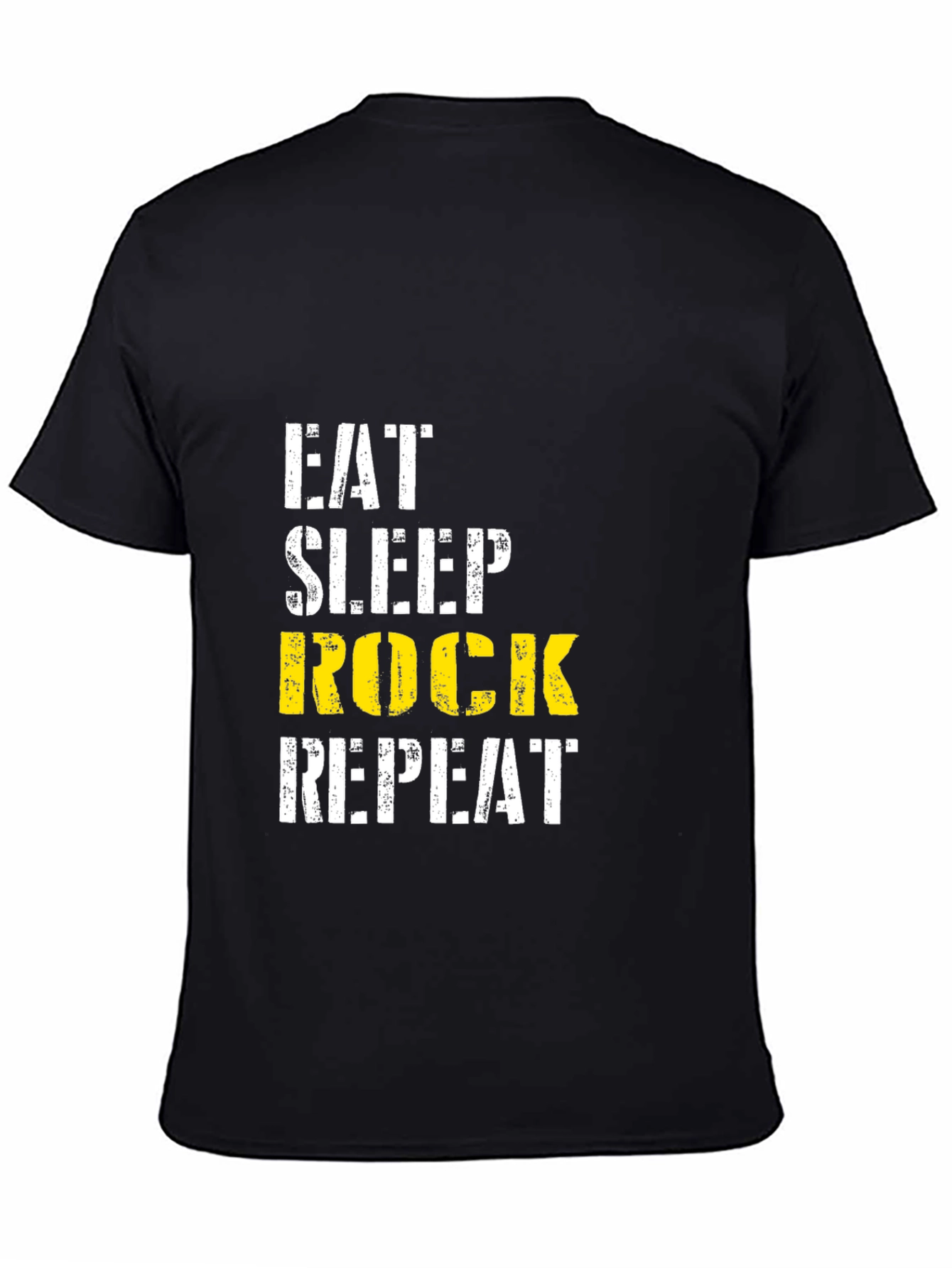 Eat Sleep Rock Repeat Black T-Shirt
