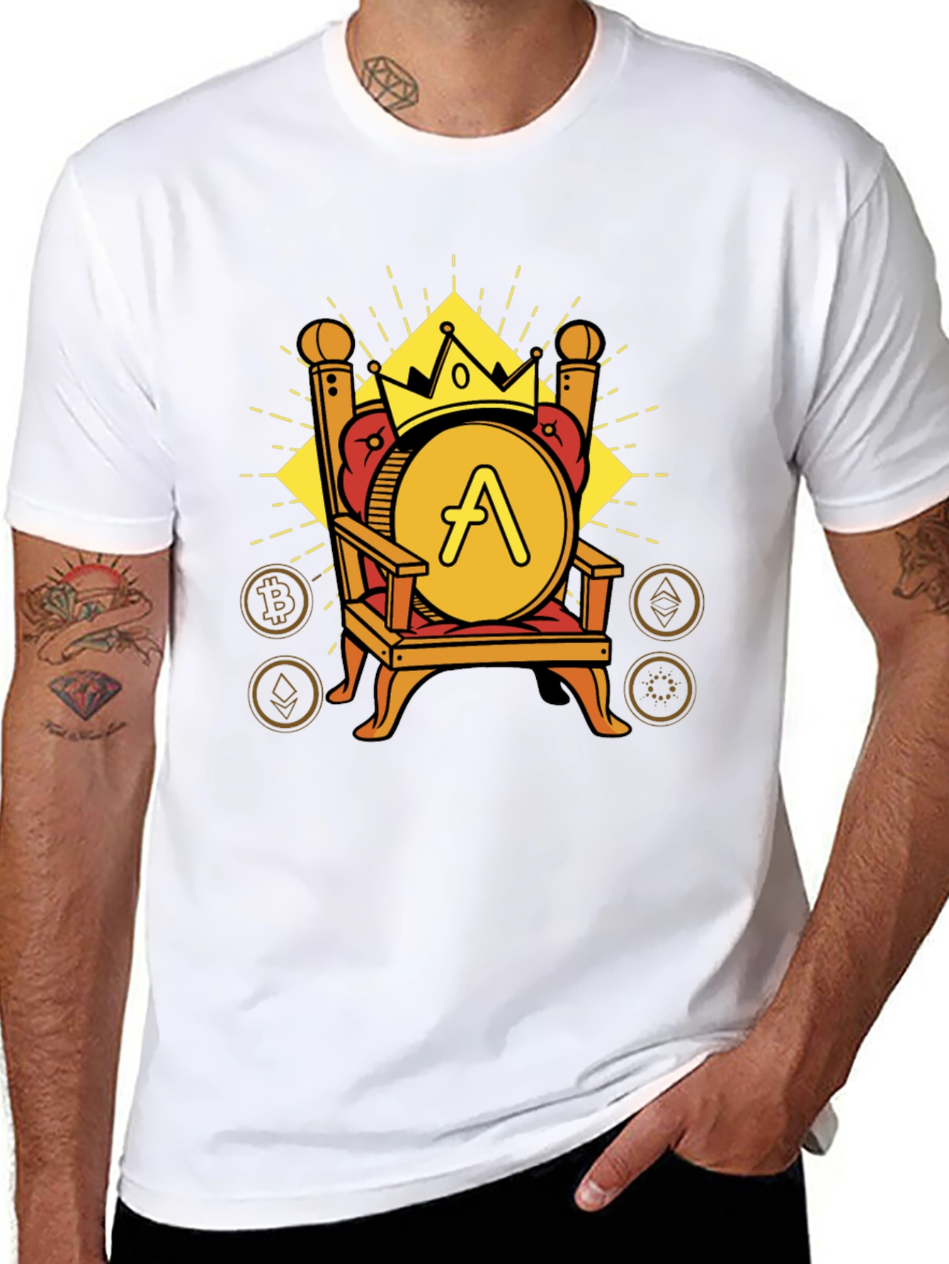 Crypto King T-Shirt: Throne Design