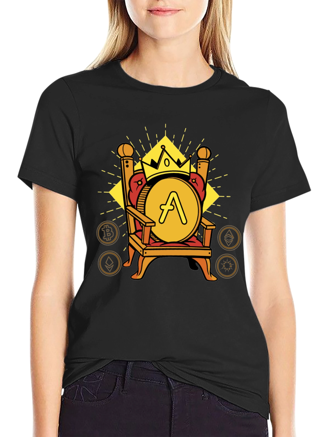 Crypto King T-Shirt: Throne Design