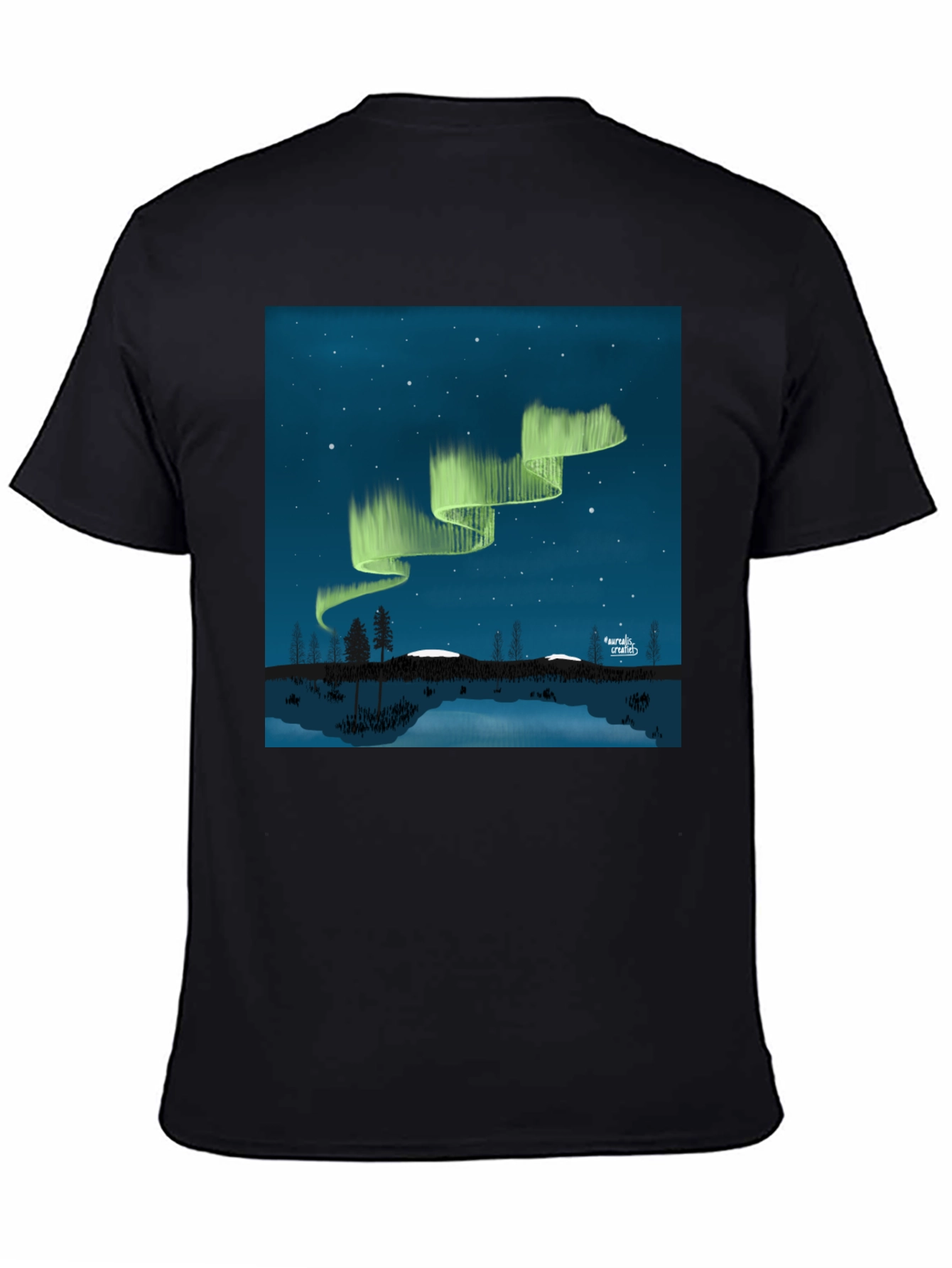 Aurora Borealis Black Graphic Tee