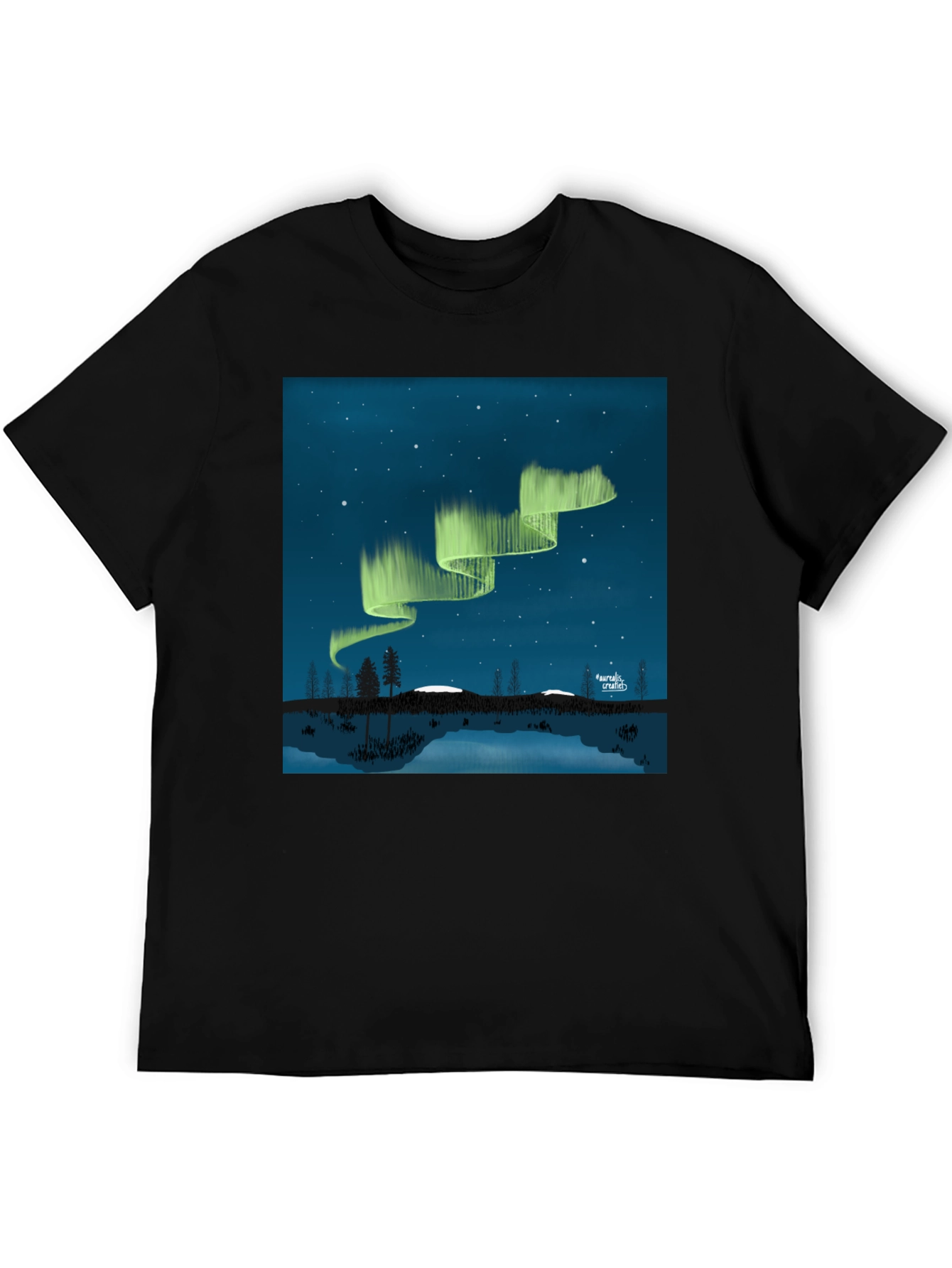 Aurora Borealis Black Graphic Tee