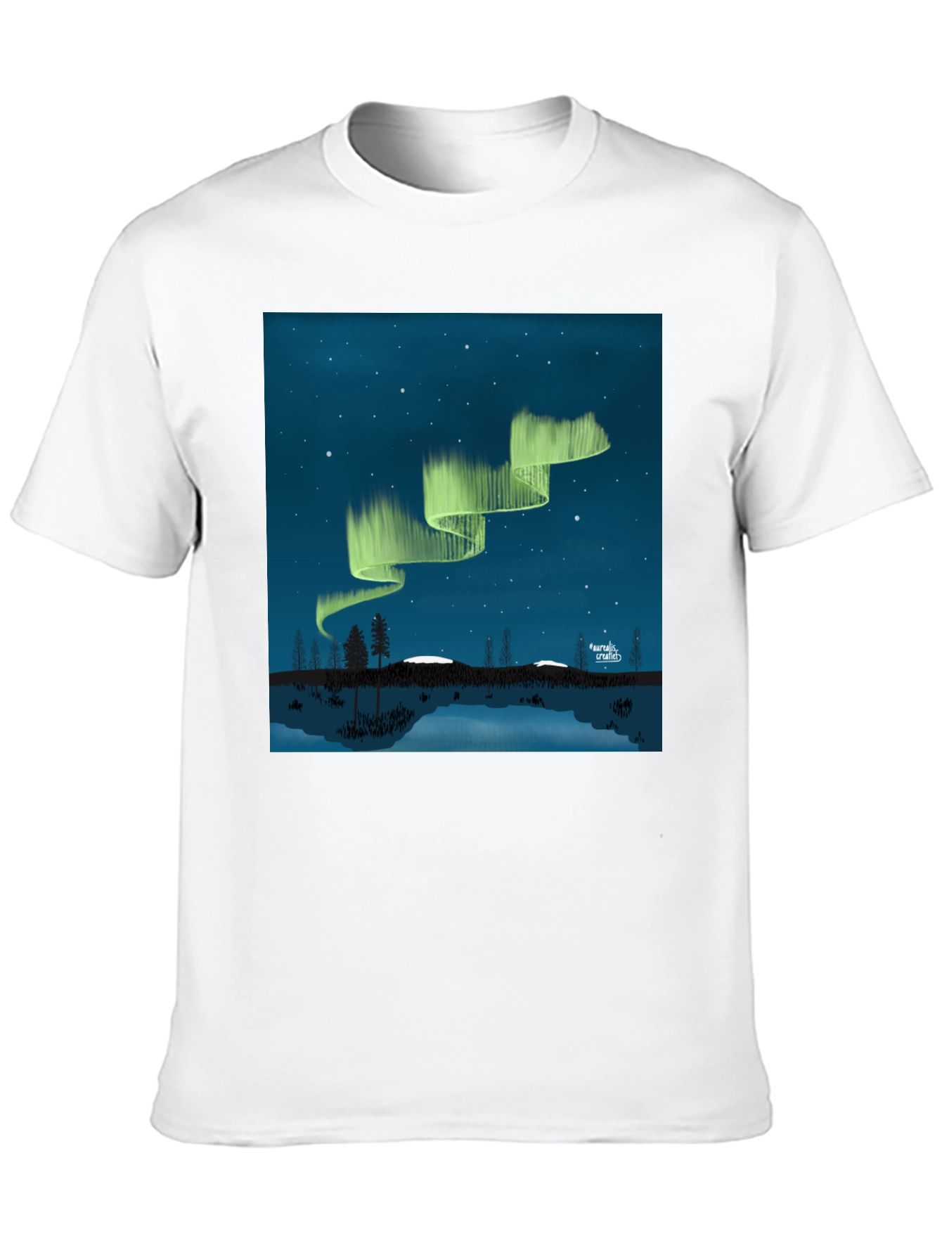 Aurora Borealis Black Graphic Tee