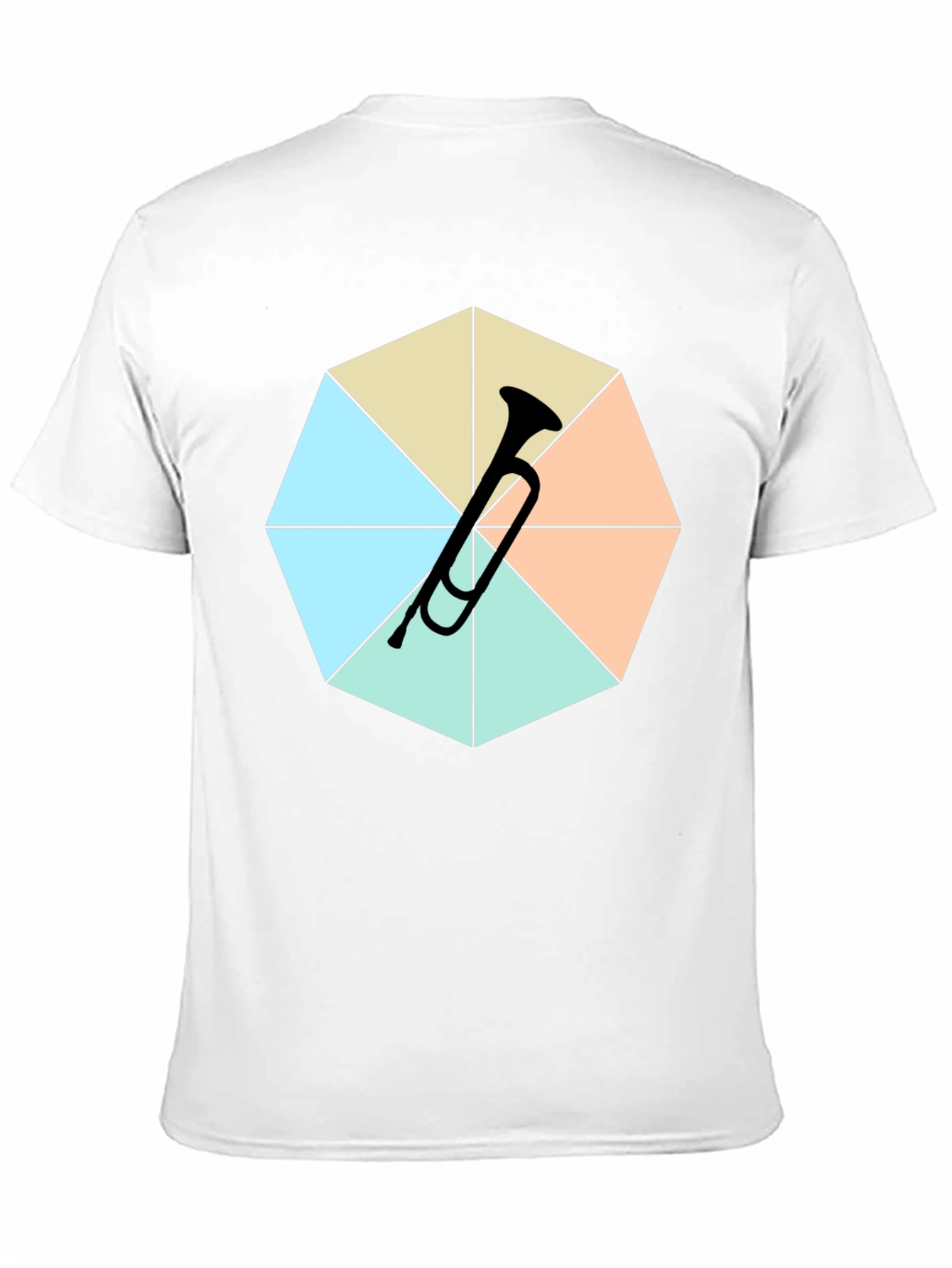 Geometric Trumpet Tee - Black