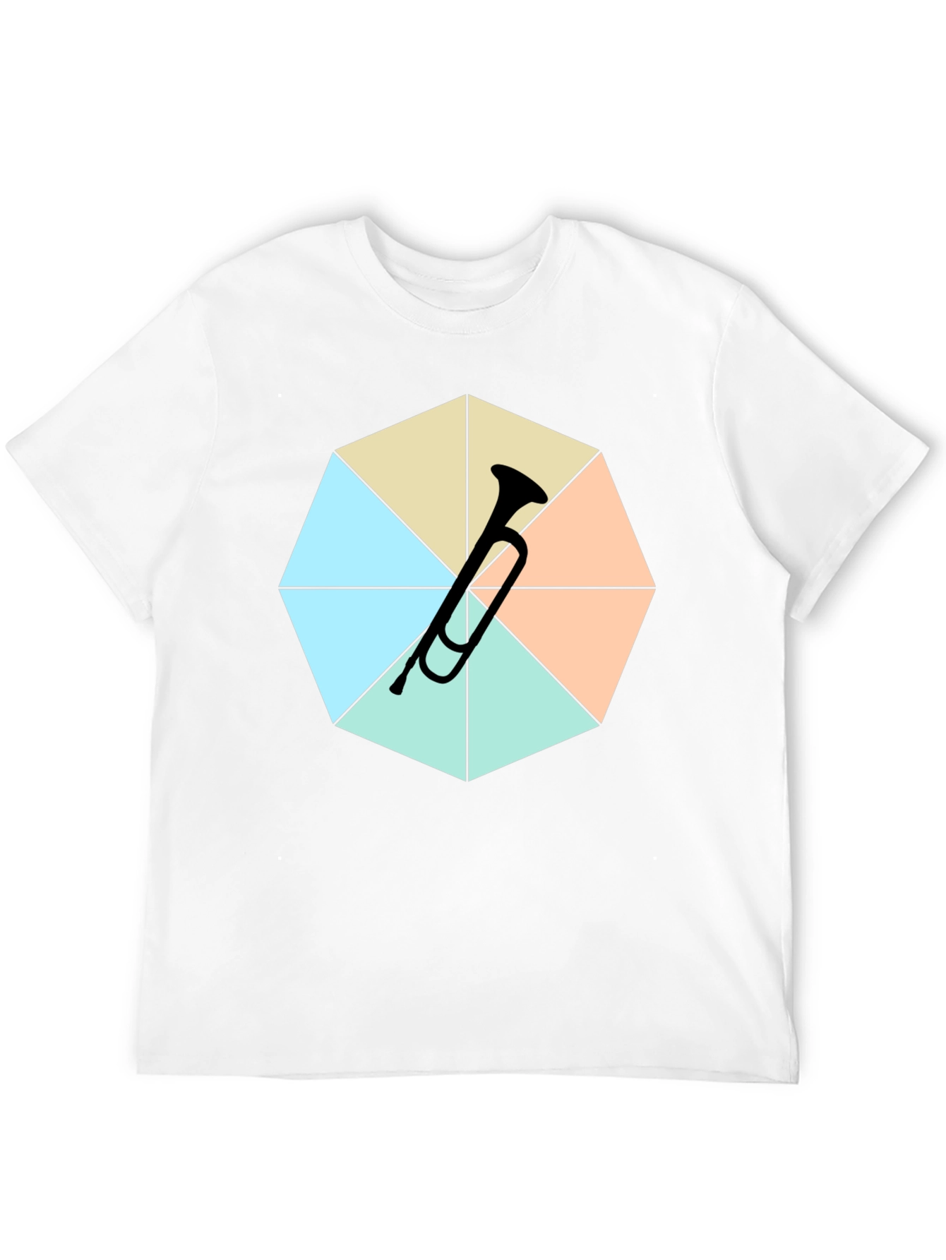 Geometric Trumpet Tee - Black