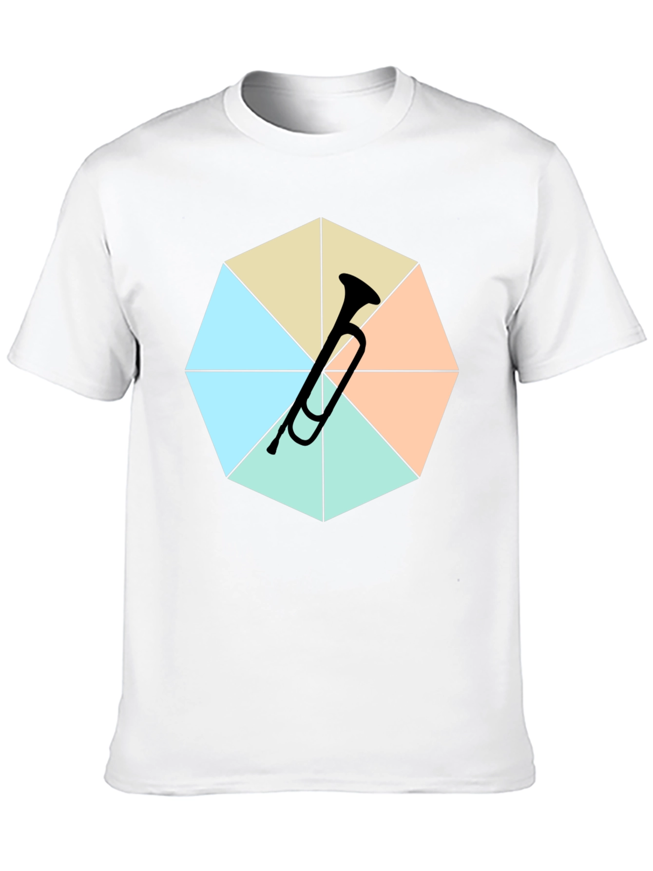 Geometric Trumpet Tee - Black