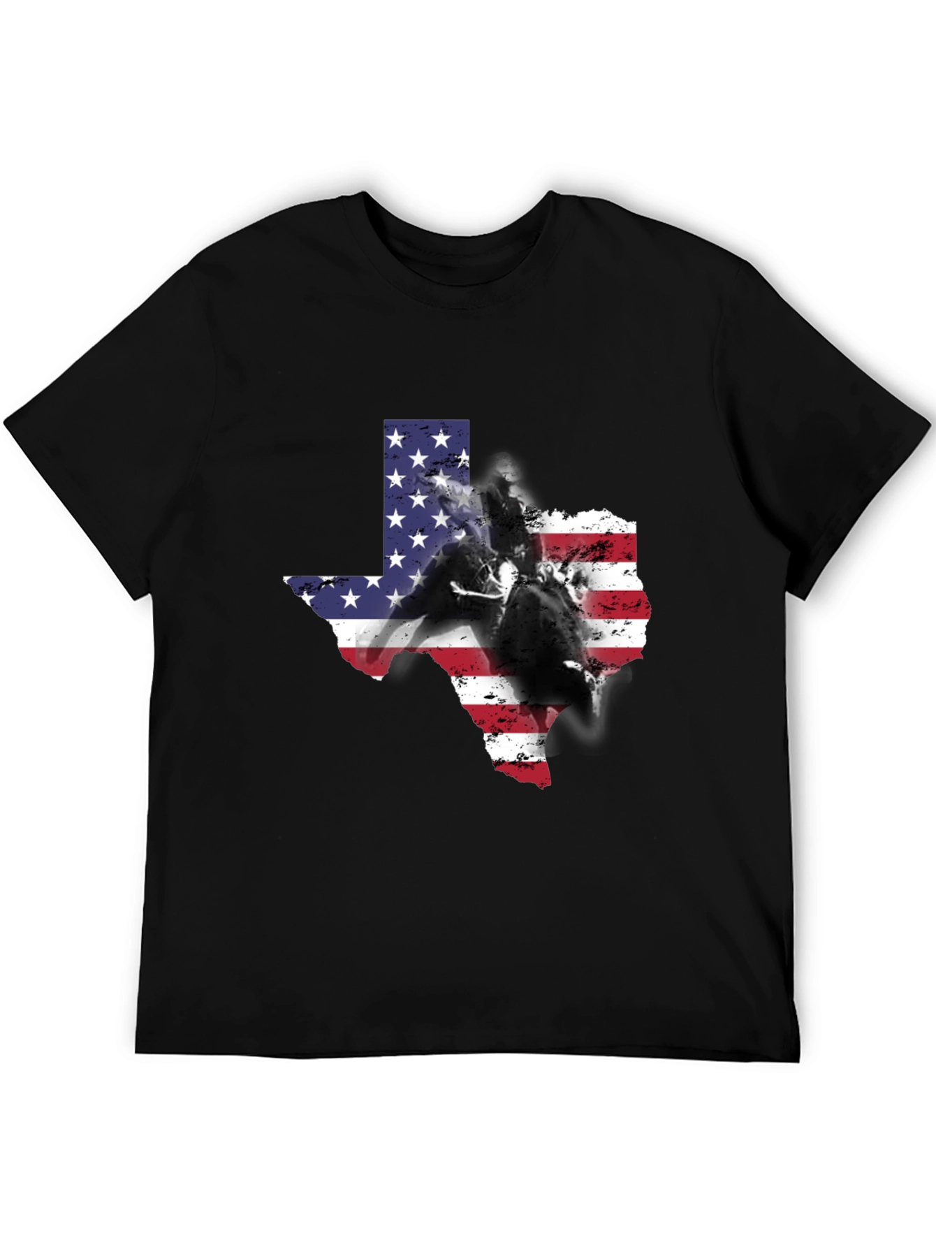 Texas American Flag Rodeo Graphic Tee