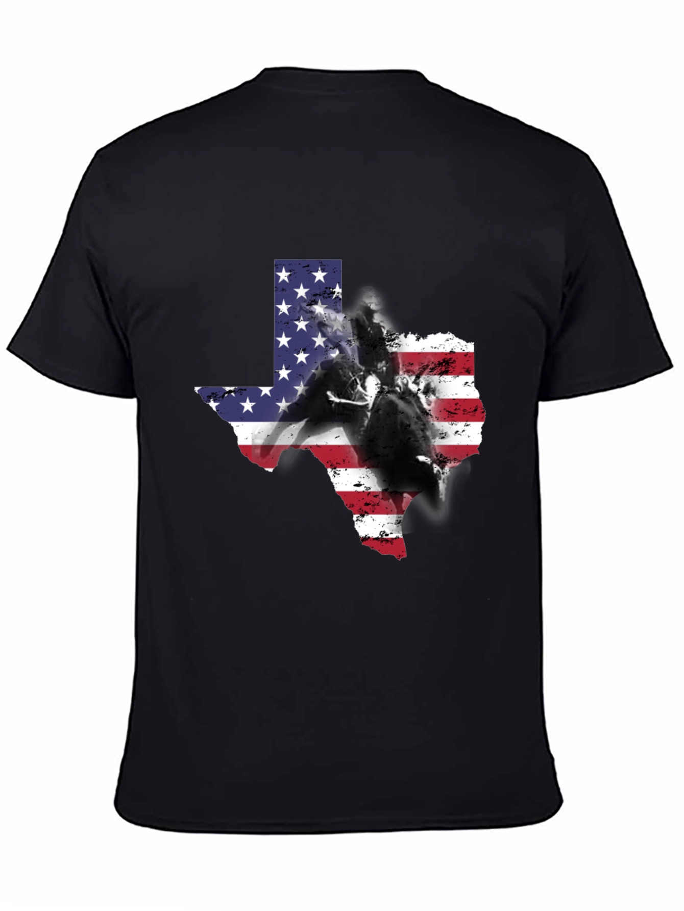 Texas American Flag Rodeo Graphic Tee