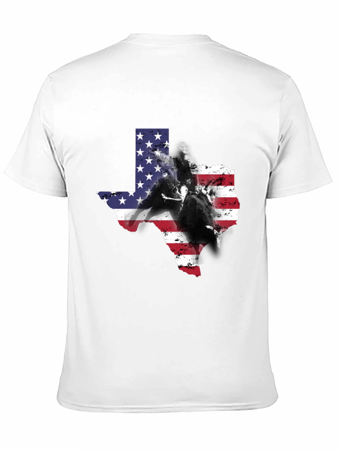 Texas American Flag Rodeo Graphic Tee