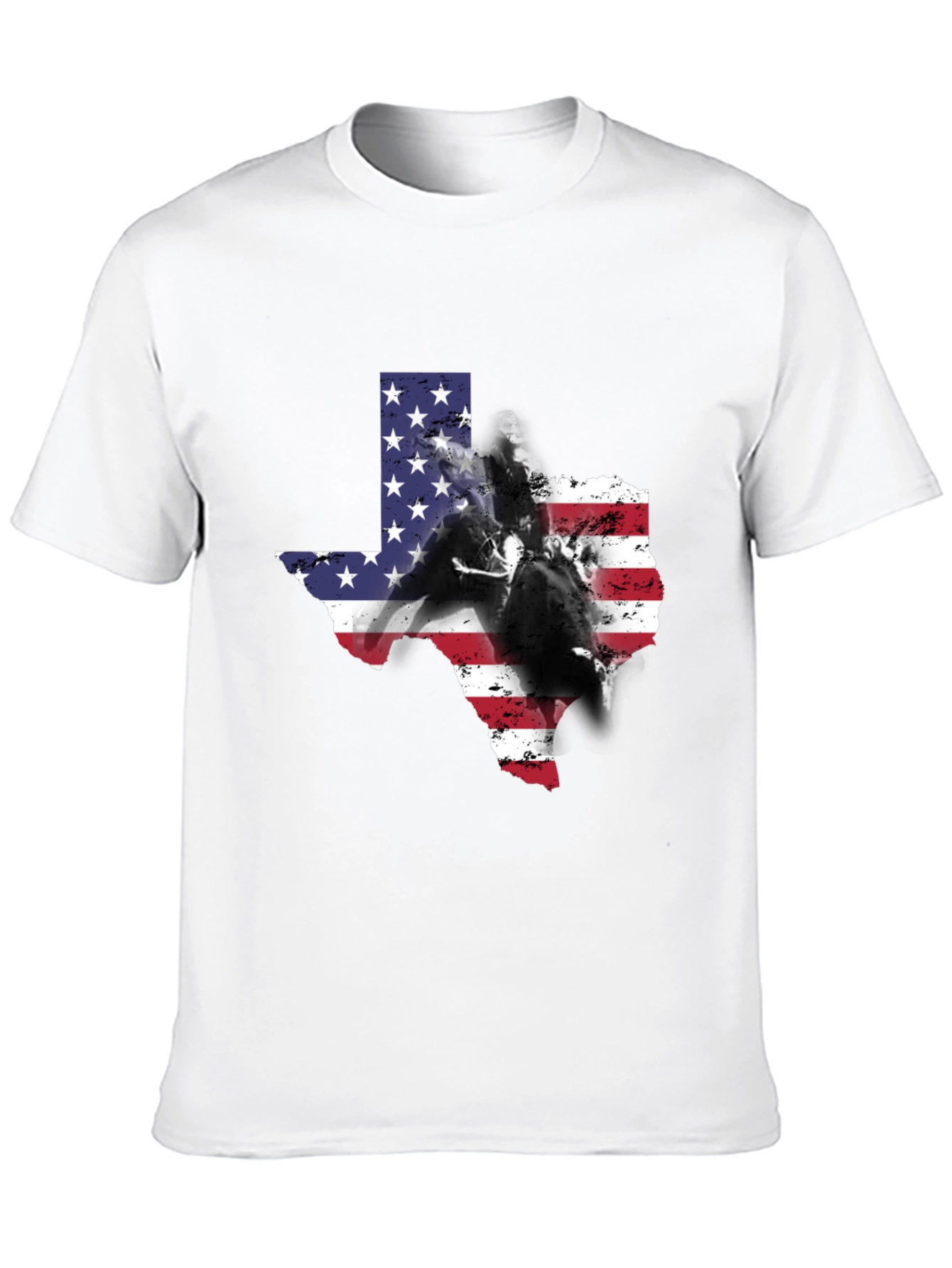 Texas American Flag Rodeo Graphic Tee