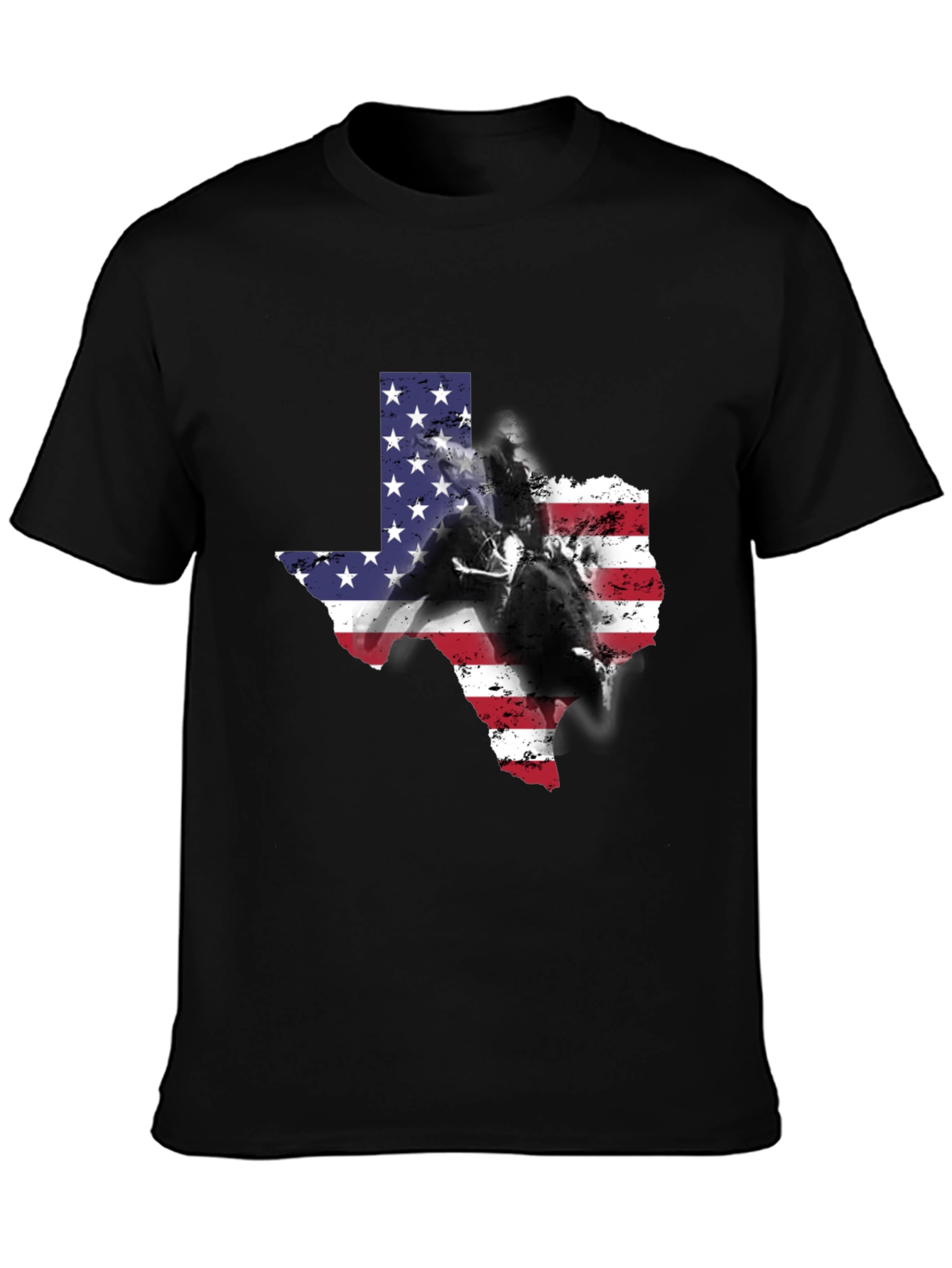 Texas American Flag Rodeo Graphic Tee