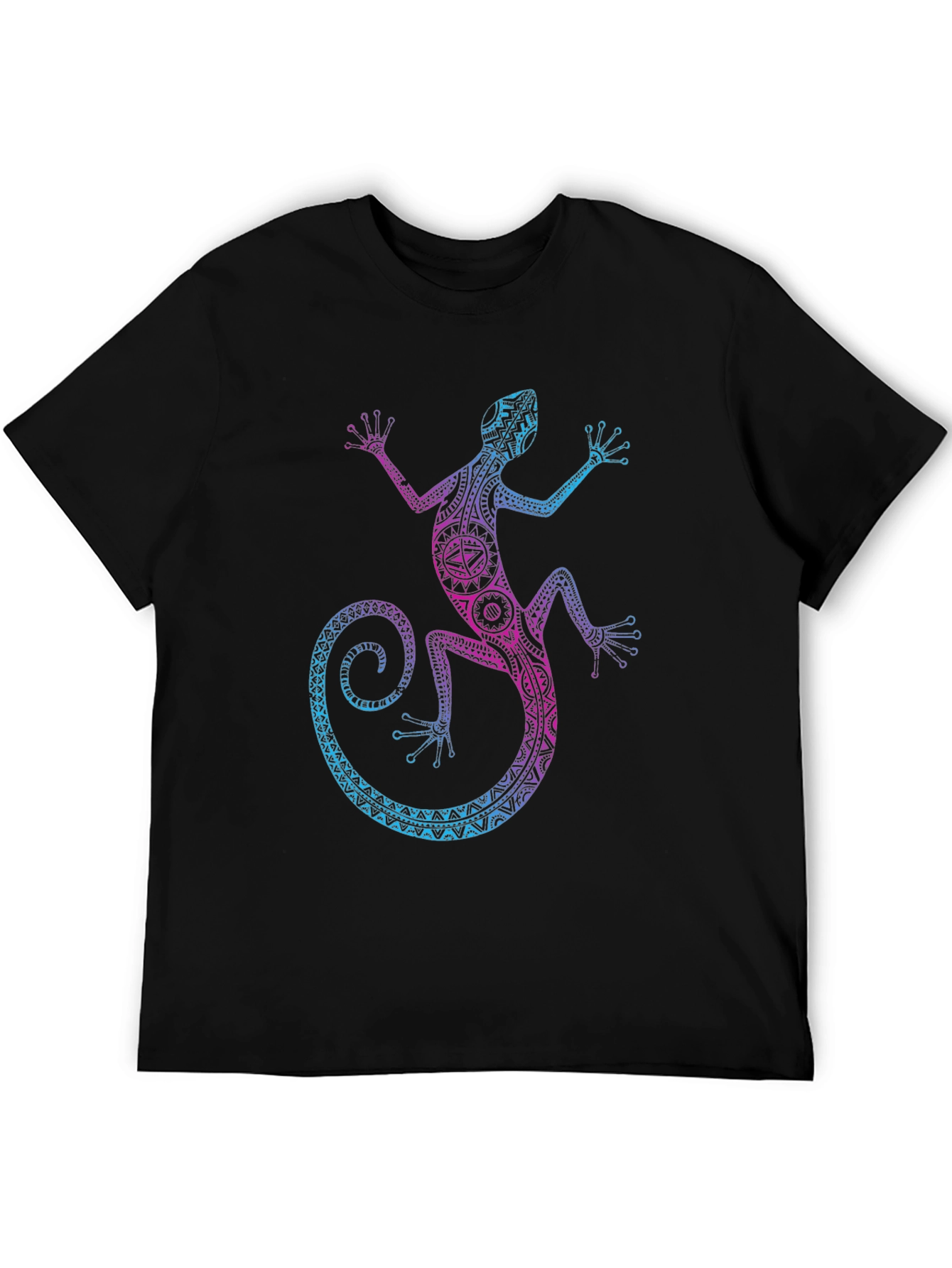 Lizard Graphic Tee - Tribal Gecko Design