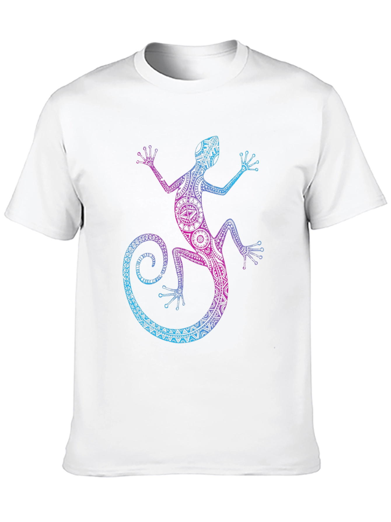 Lizard Graphic Tee - Tribal Gecko Design