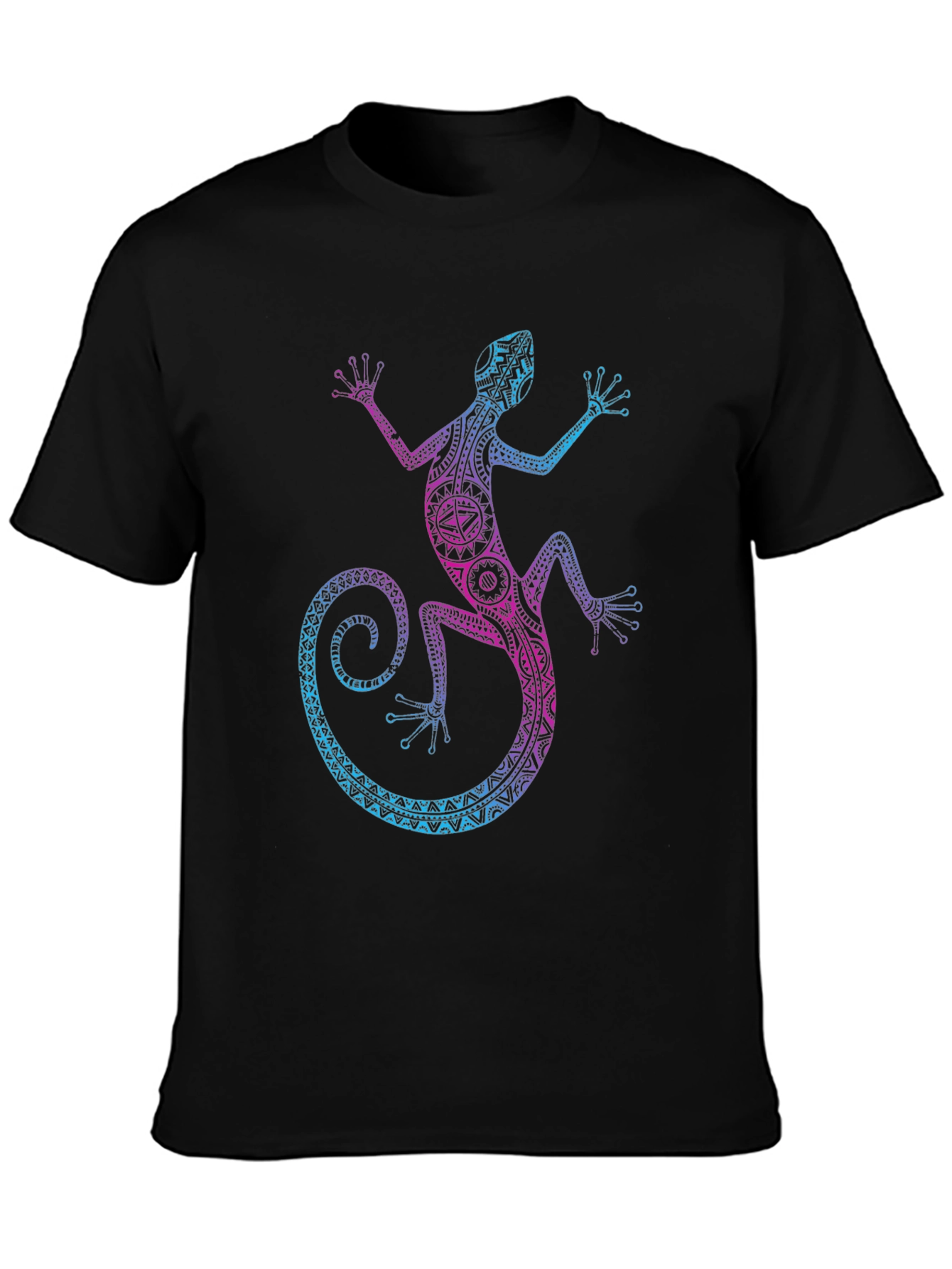 Lizard Graphic Tee - Tribal Gecko Design
