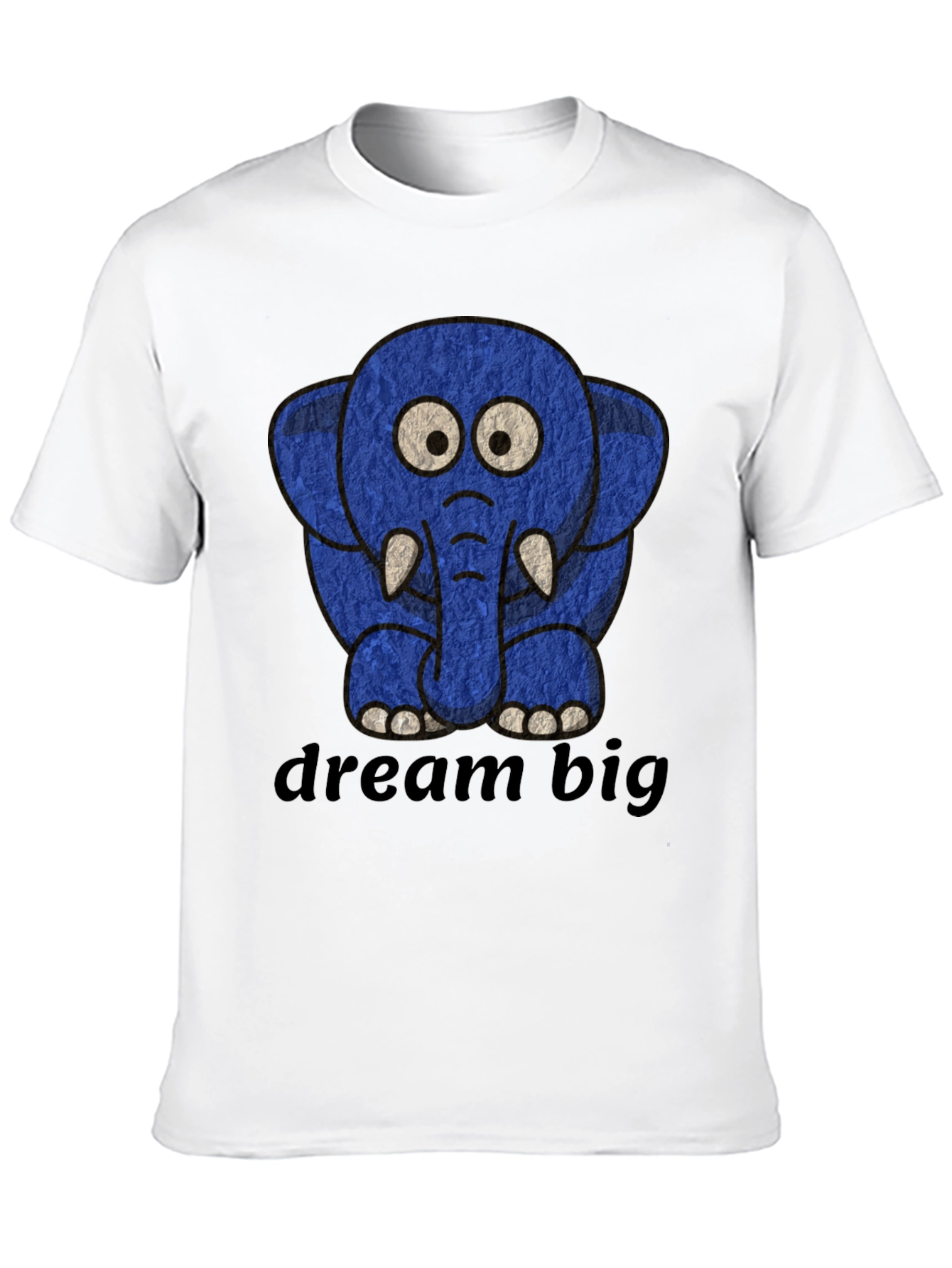 Cute Blue Elephant Dream Big Graphic Tee