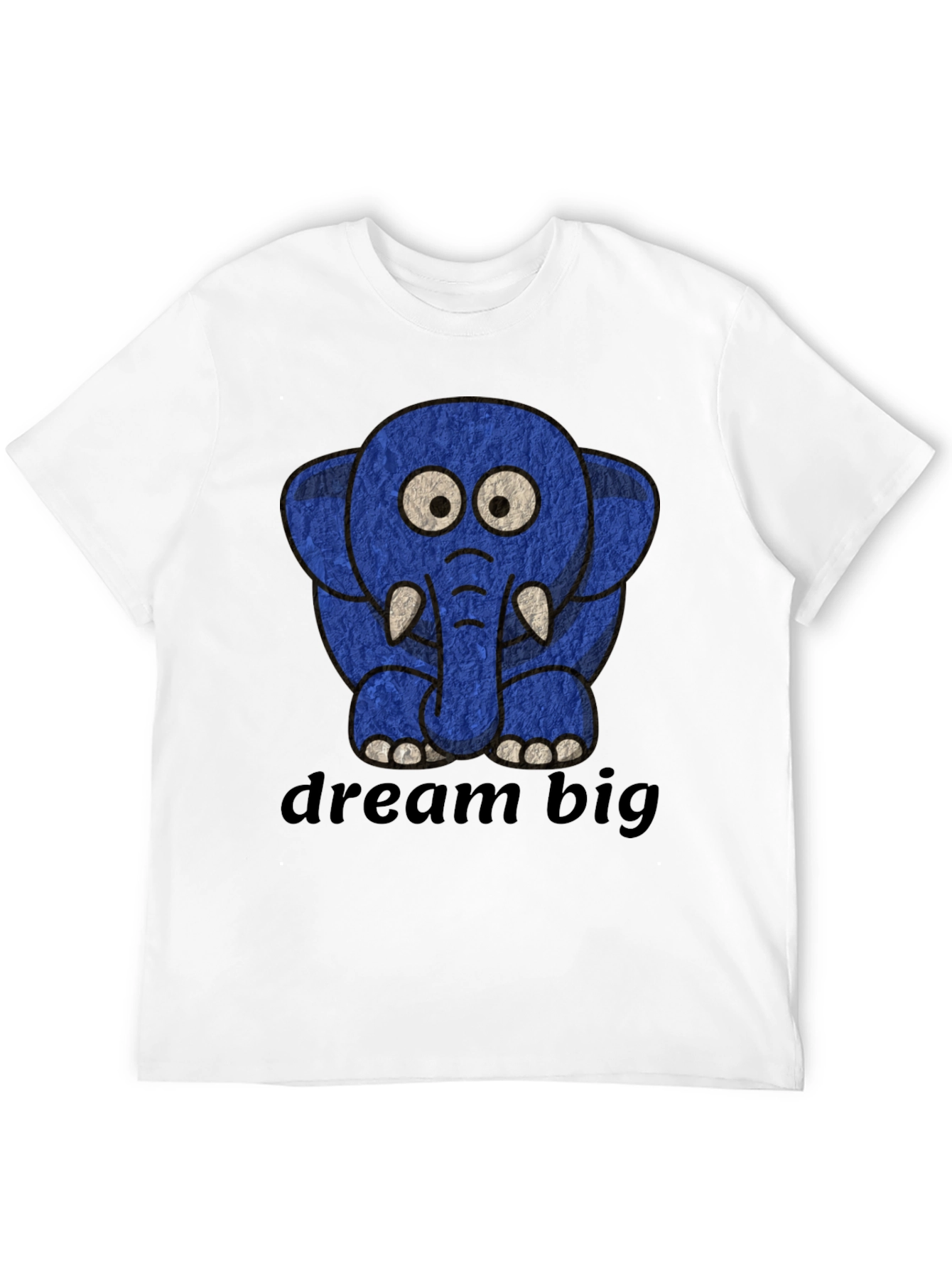 Cute Blue Elephant Dream Big Graphic Tee
