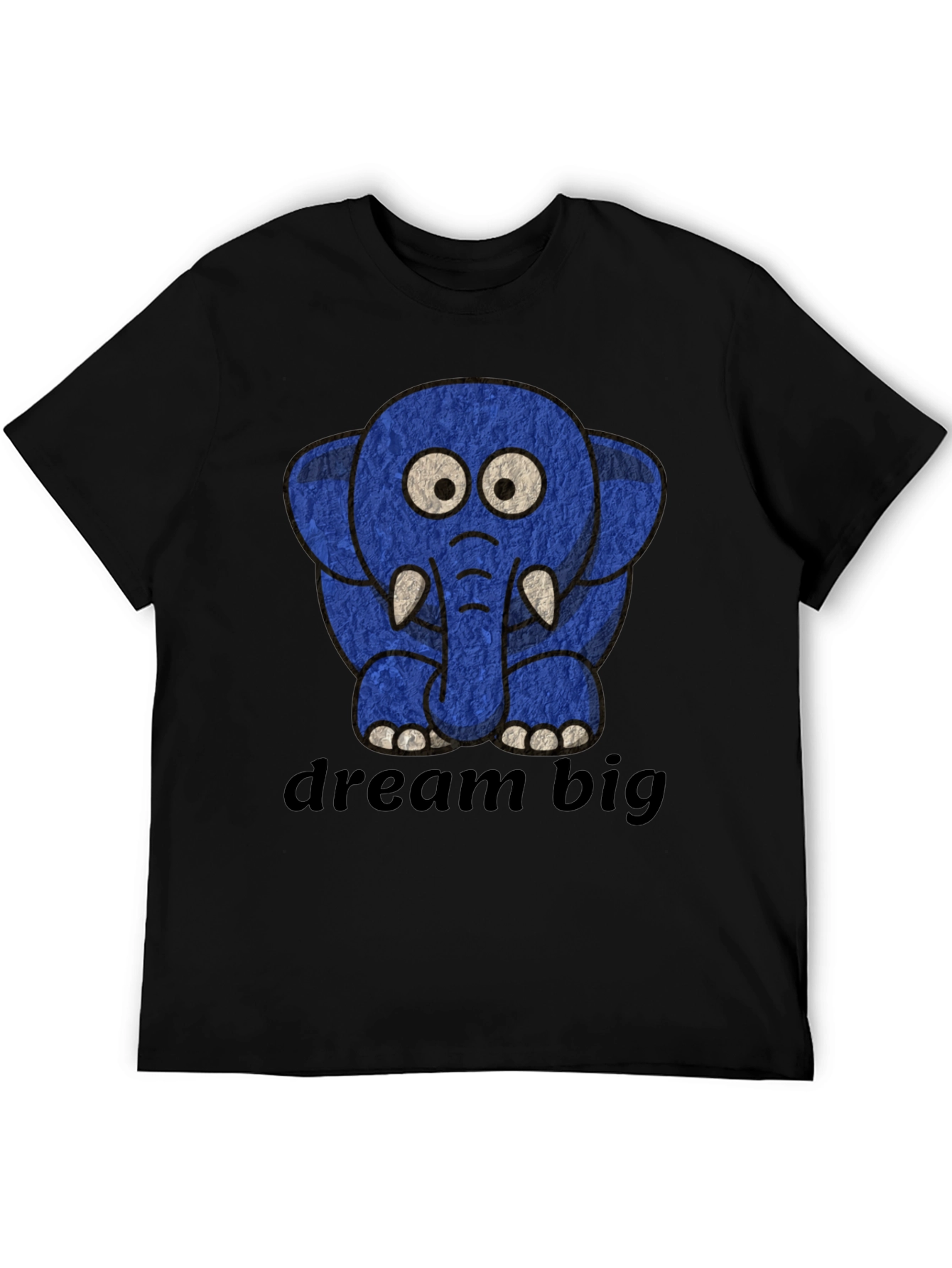 Cute Blue Elephant Dream Big Graphic Tee