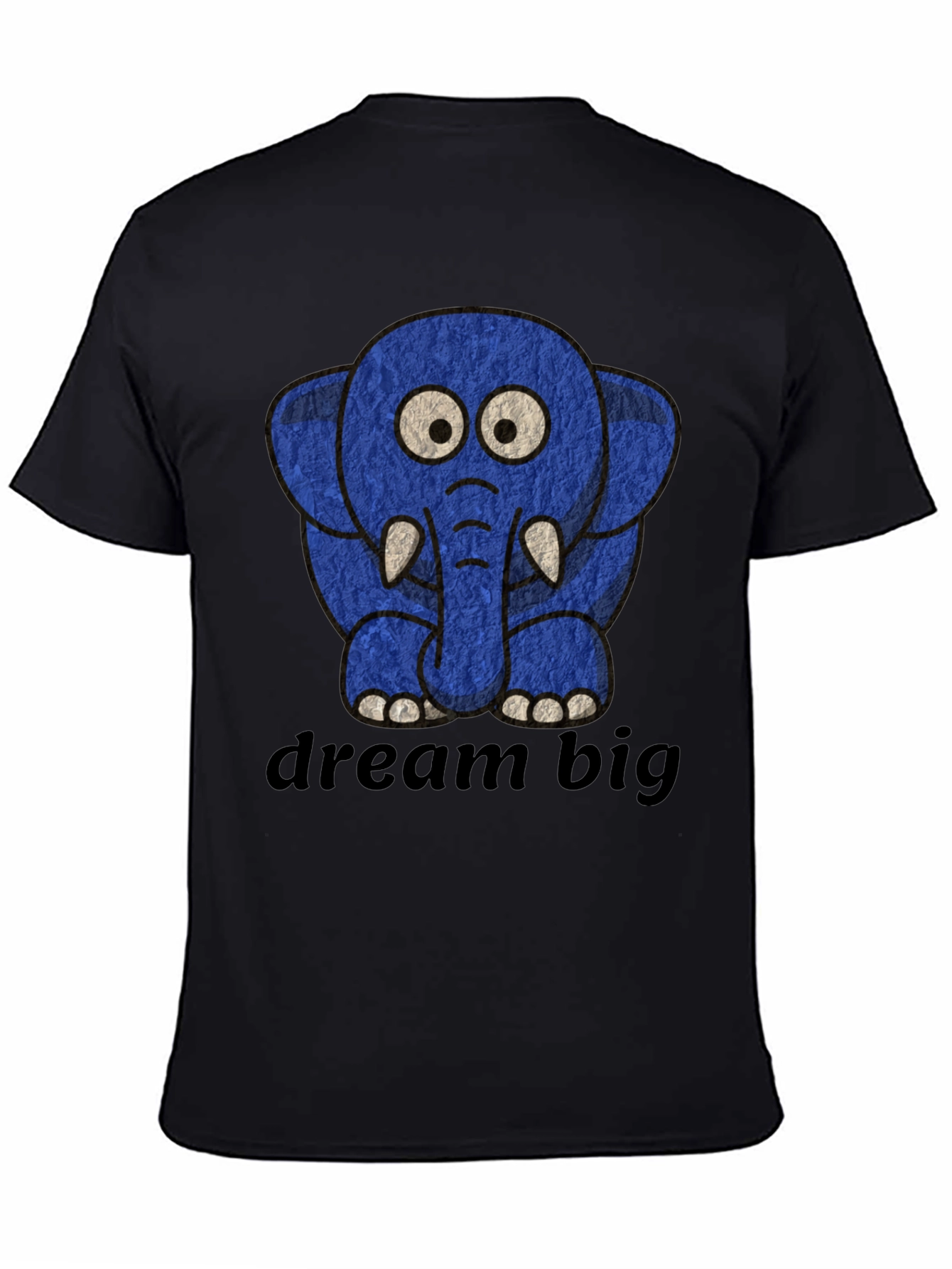 Cute Blue Elephant Dream Big Graphic Tee